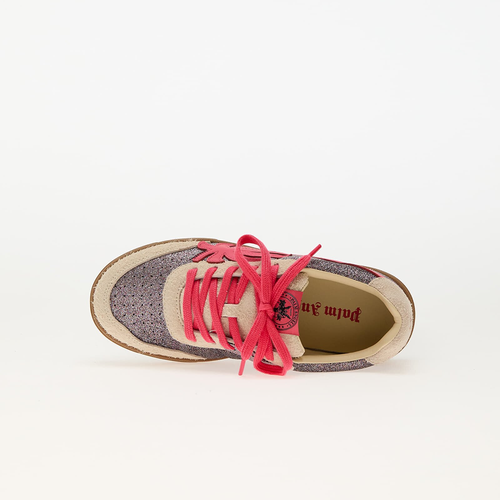 Palm Angels Kids Сникърси Palm Beach University Glitter Silver