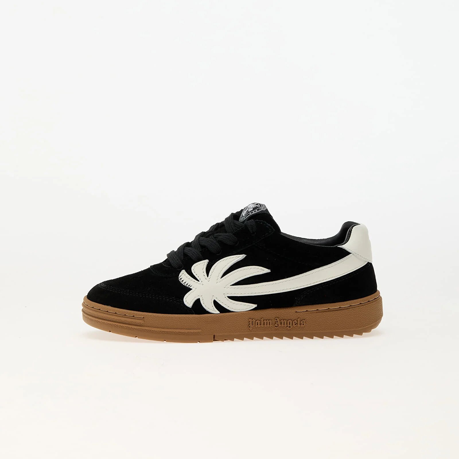 Palm Angels Kids Сникърси Palm Beach University Leather Black White