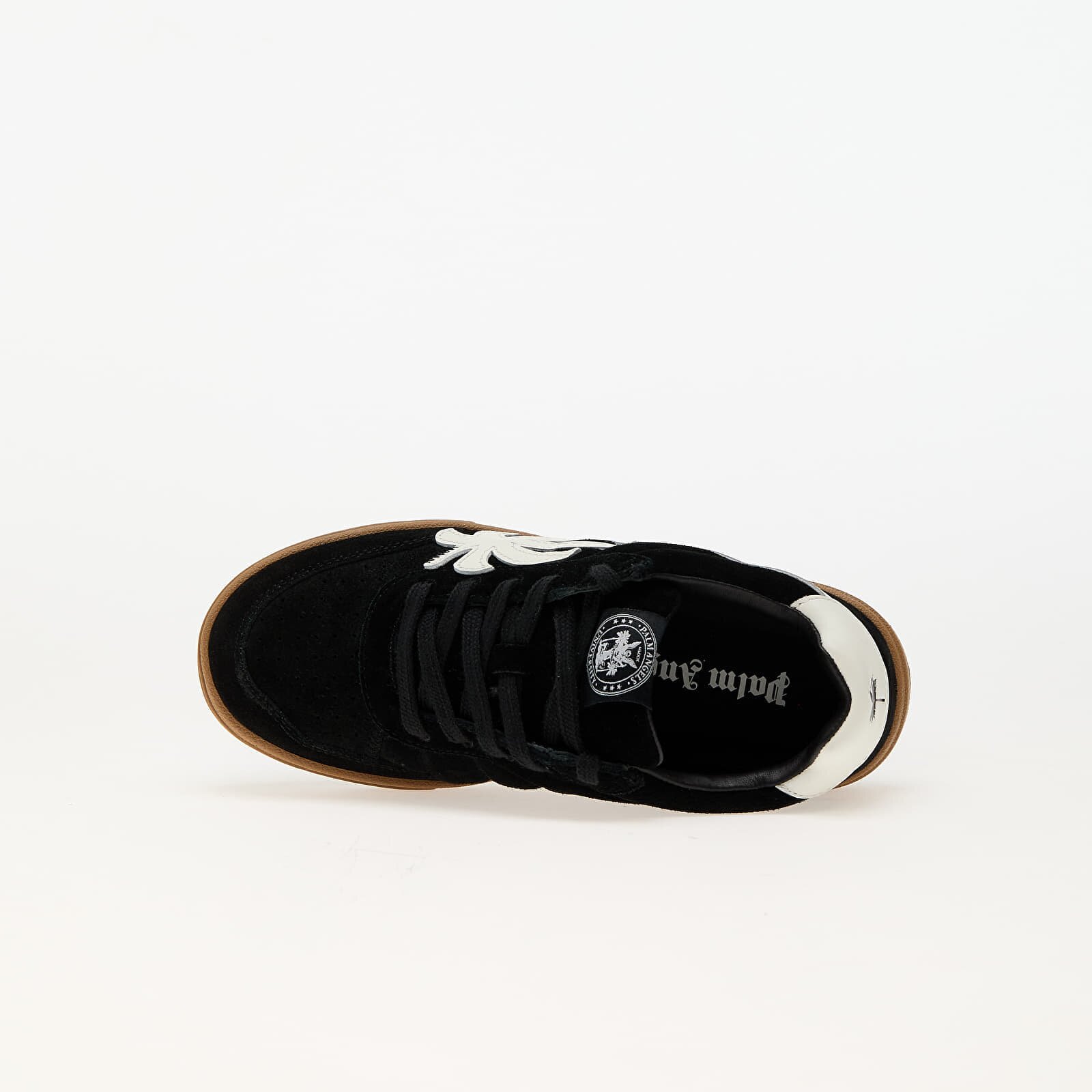 Palm Angels Kids Сникърси Palm Beach University Leather Black White