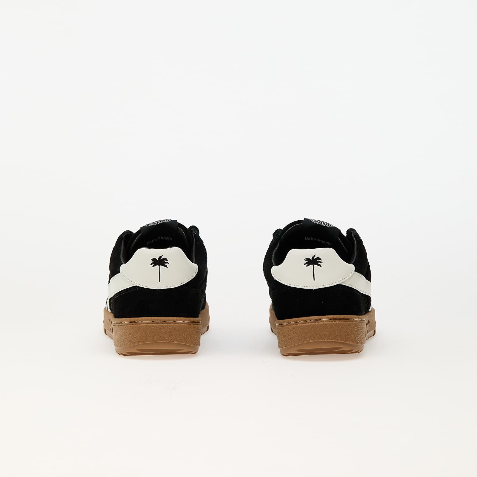 Palm Angels Kids Сникърси Palm Beach University Leather Black White