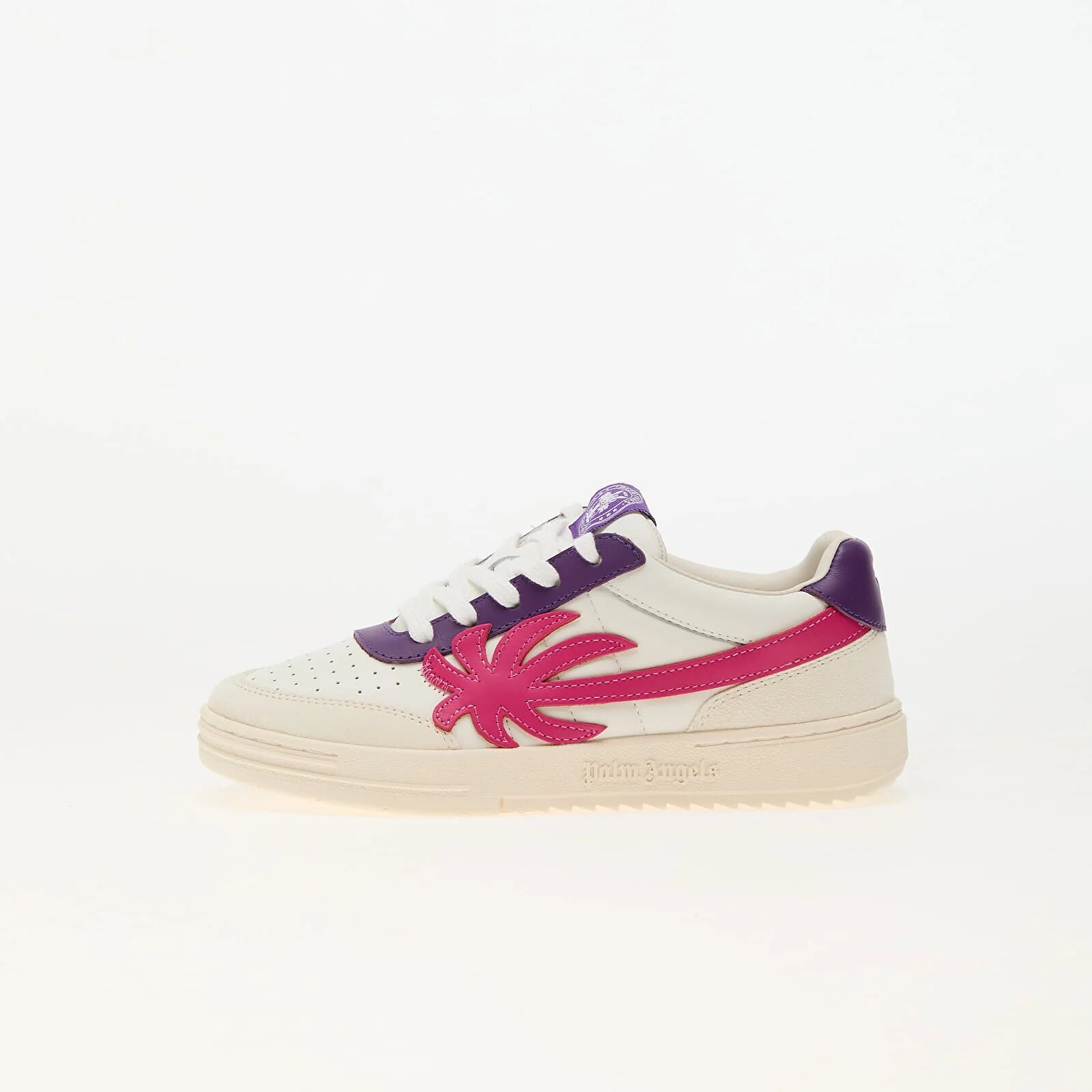 Palm Angels Kids Сникърси Palm Beach University Leather White Fuchsia