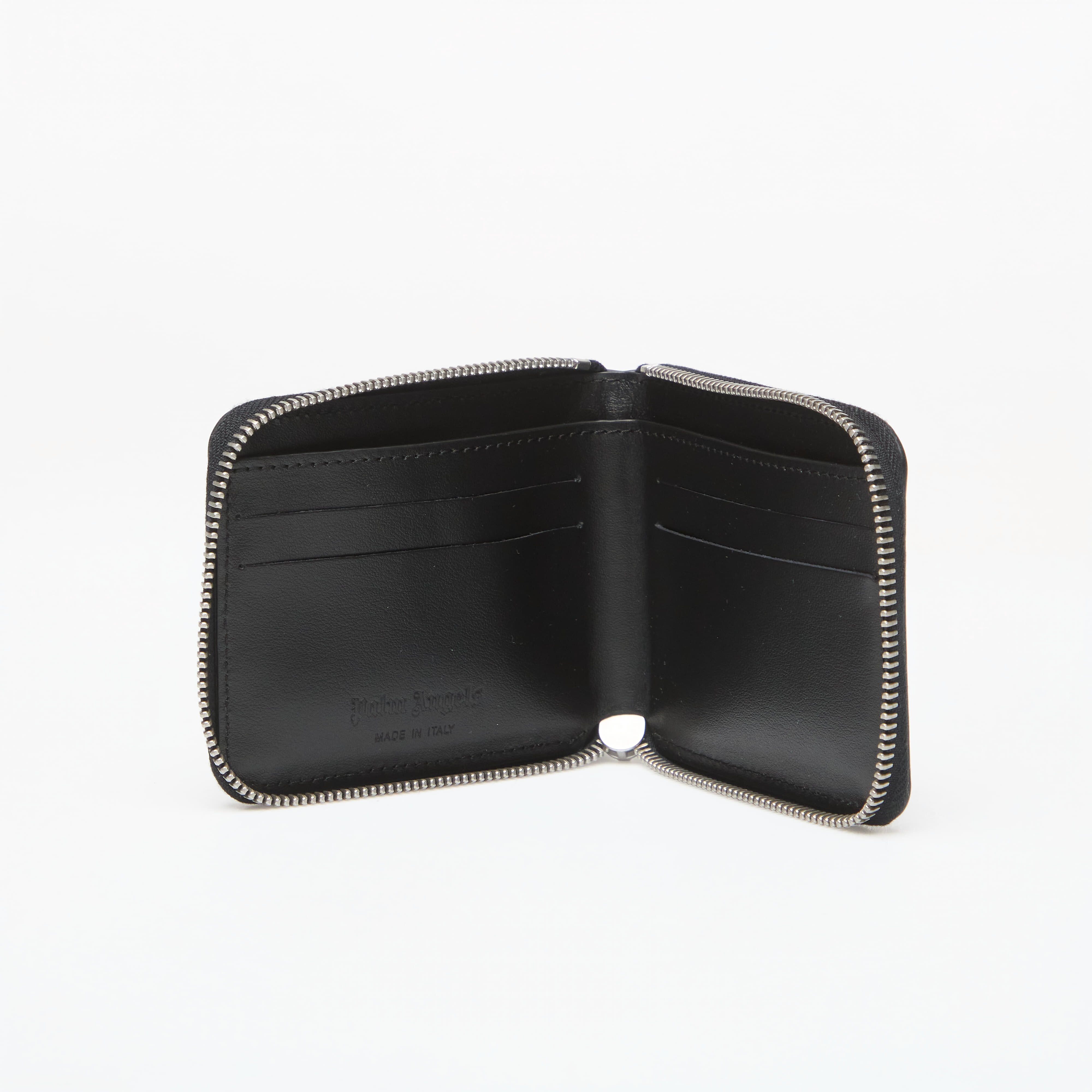 Palm Angels Портфейл Classic Logo Zip Around Black/ Off White