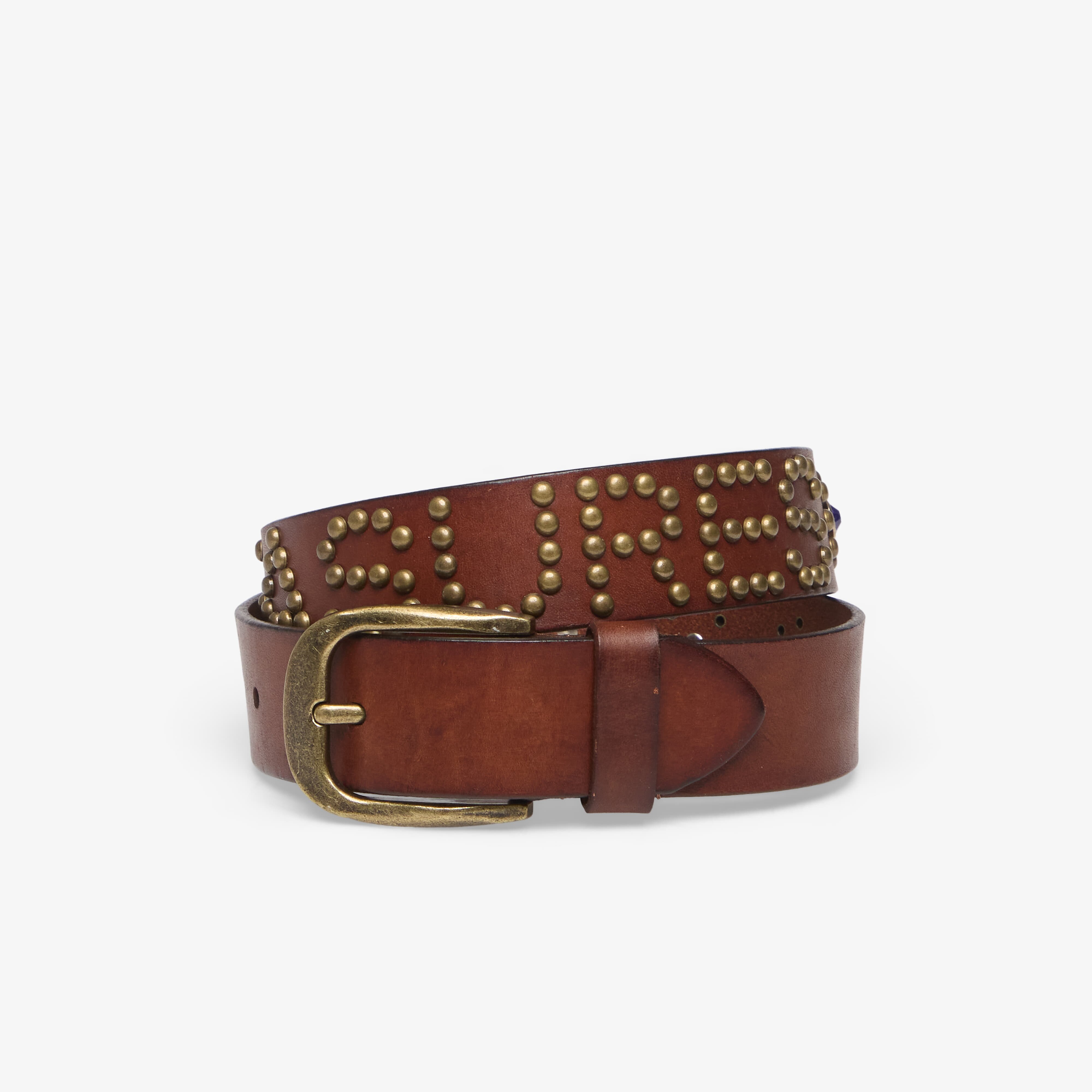 PLEASURES Колан Studded Belt Brown