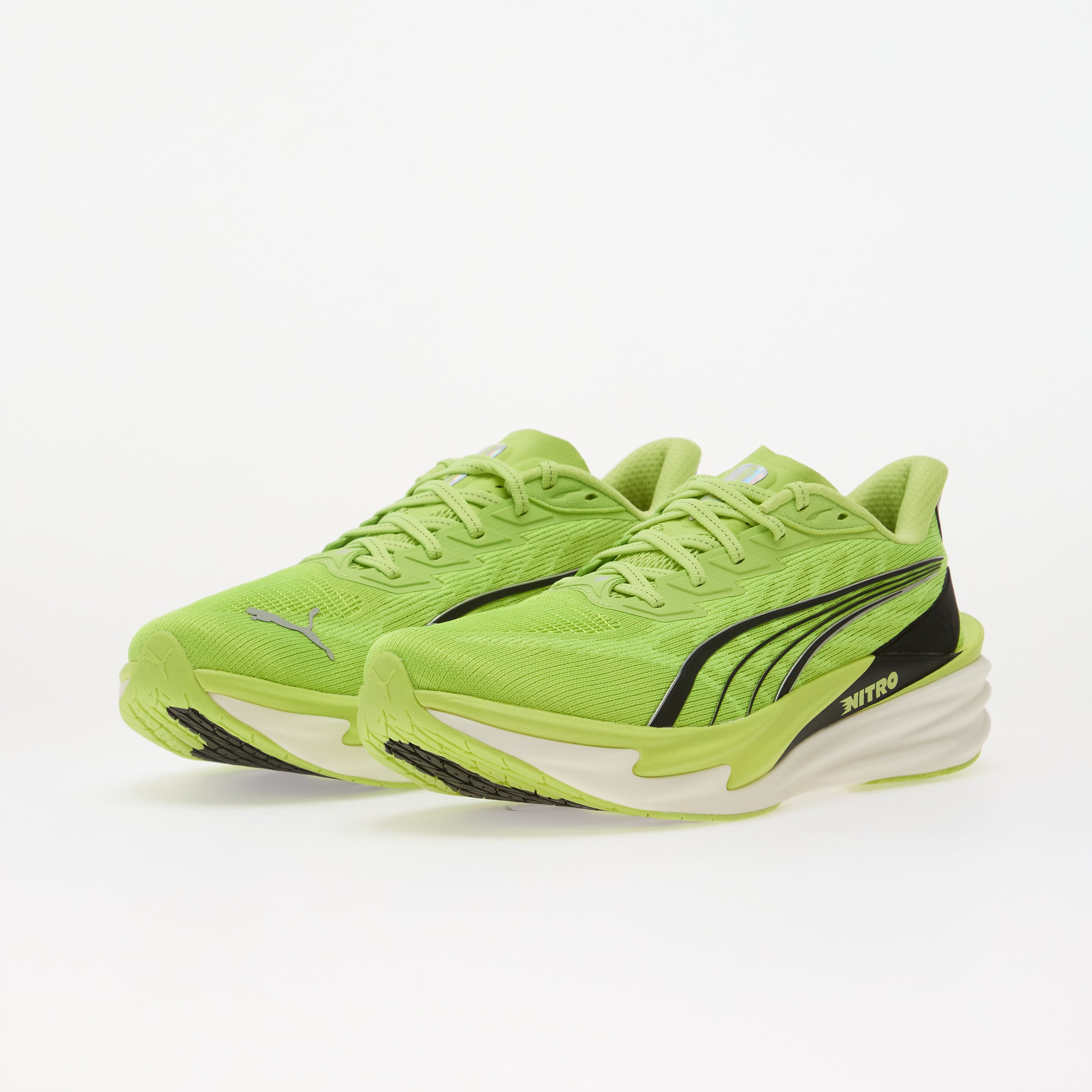 Puma Сникърси Deviate Nitro 4 Sunny Lime/ Black