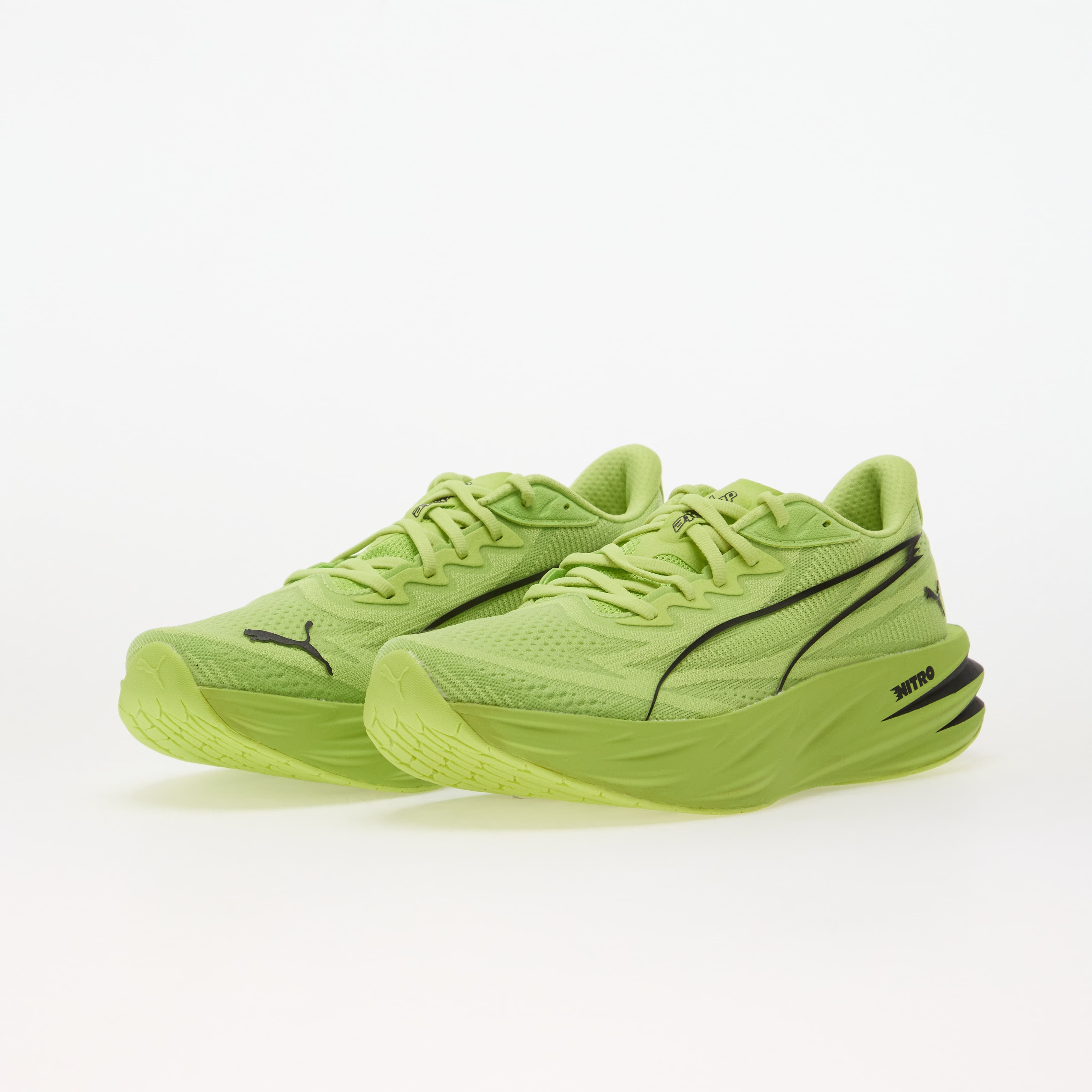 Puma Сникърси Deviate Pure Nitro Sunny Lime/ Black