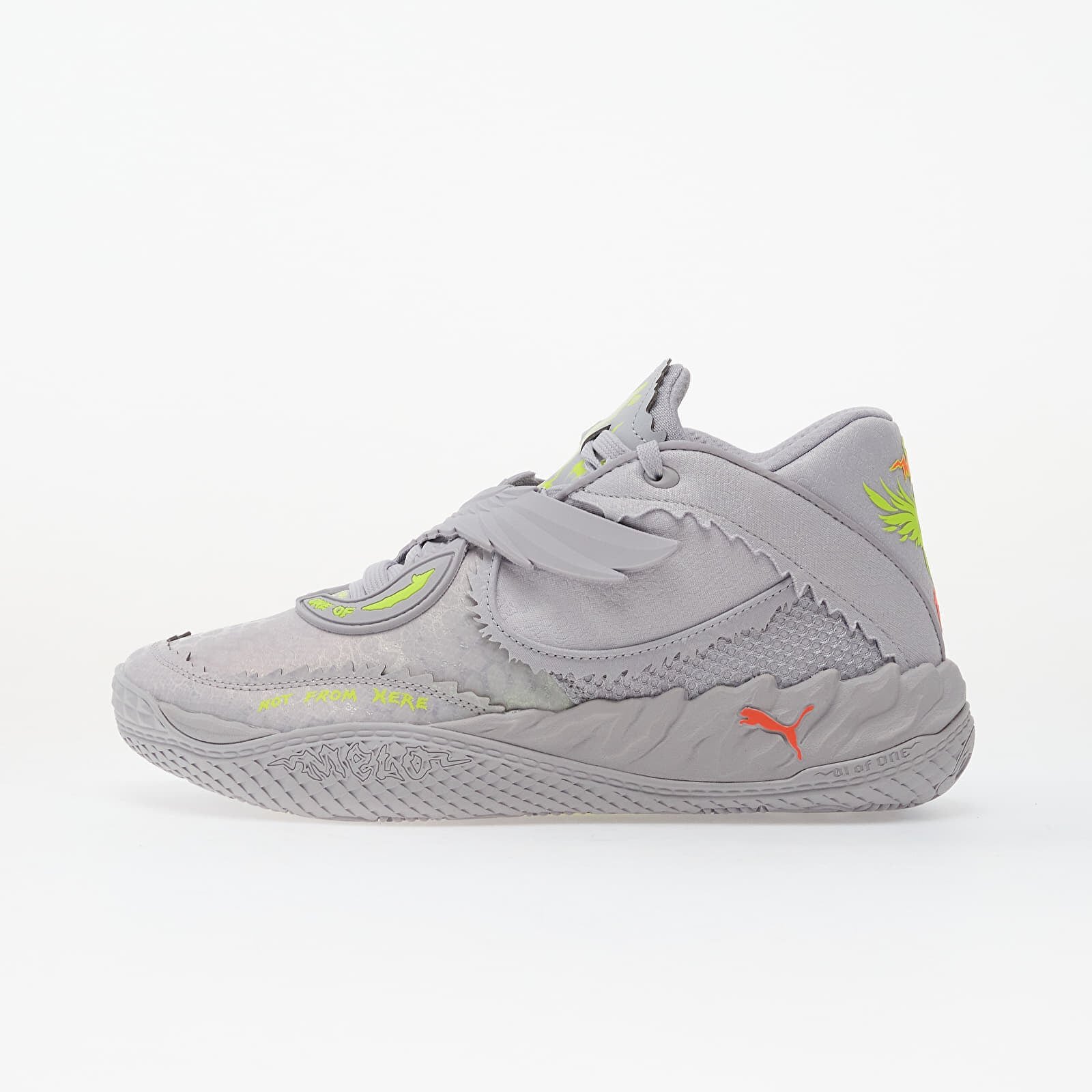 Puma Сникърси MB.05 Metallic Vibrant Silver-Yellow Alert-Glowing Red