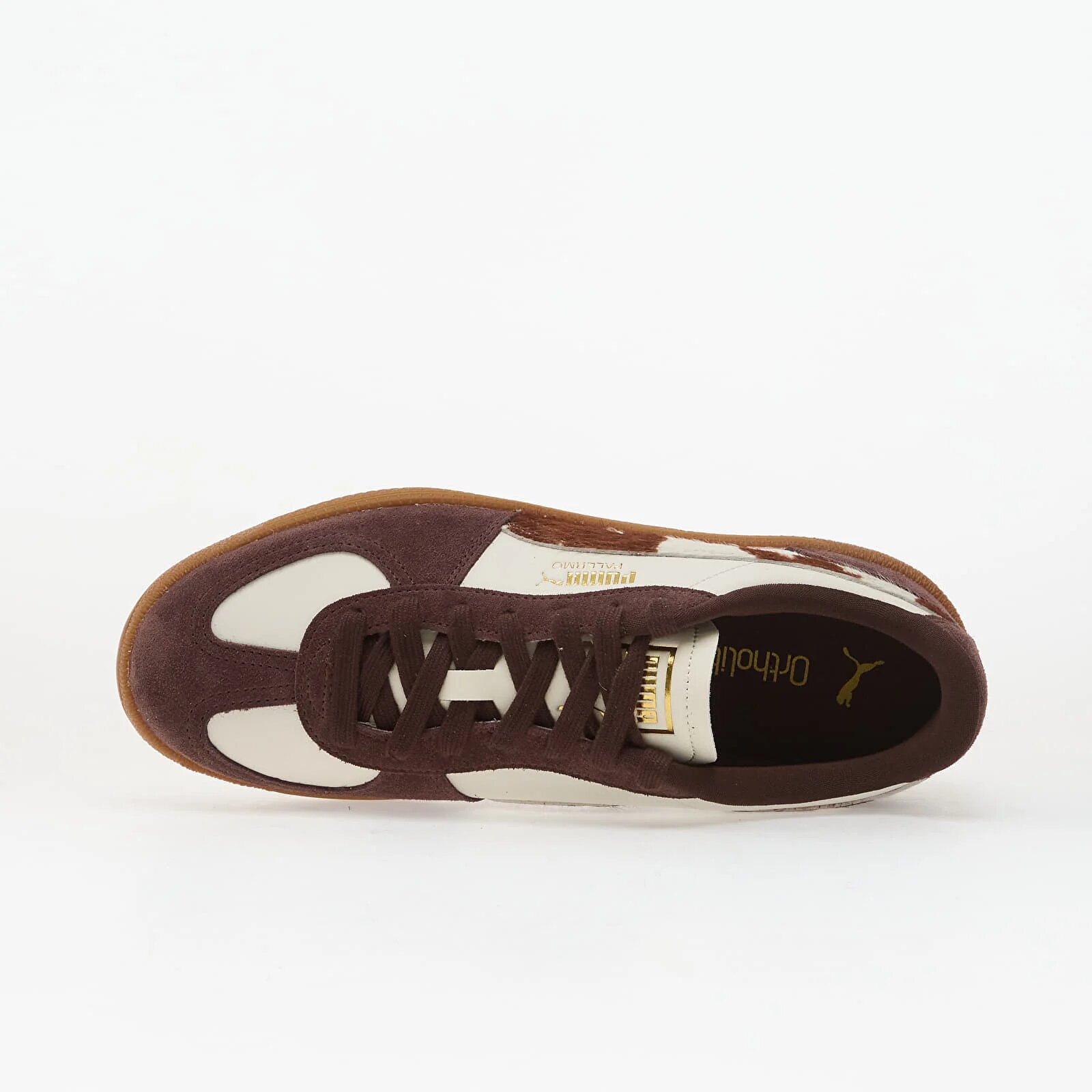 Puma Сникърси Palermo Cow Wns Warm White-Chocolate Brown-Gum