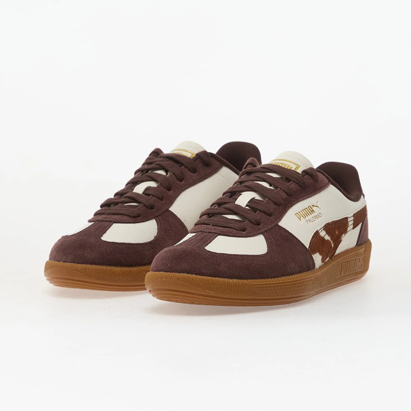 Puma Сникърси Palermo Cow Wns Warm White-Chocolate Brown-Gum