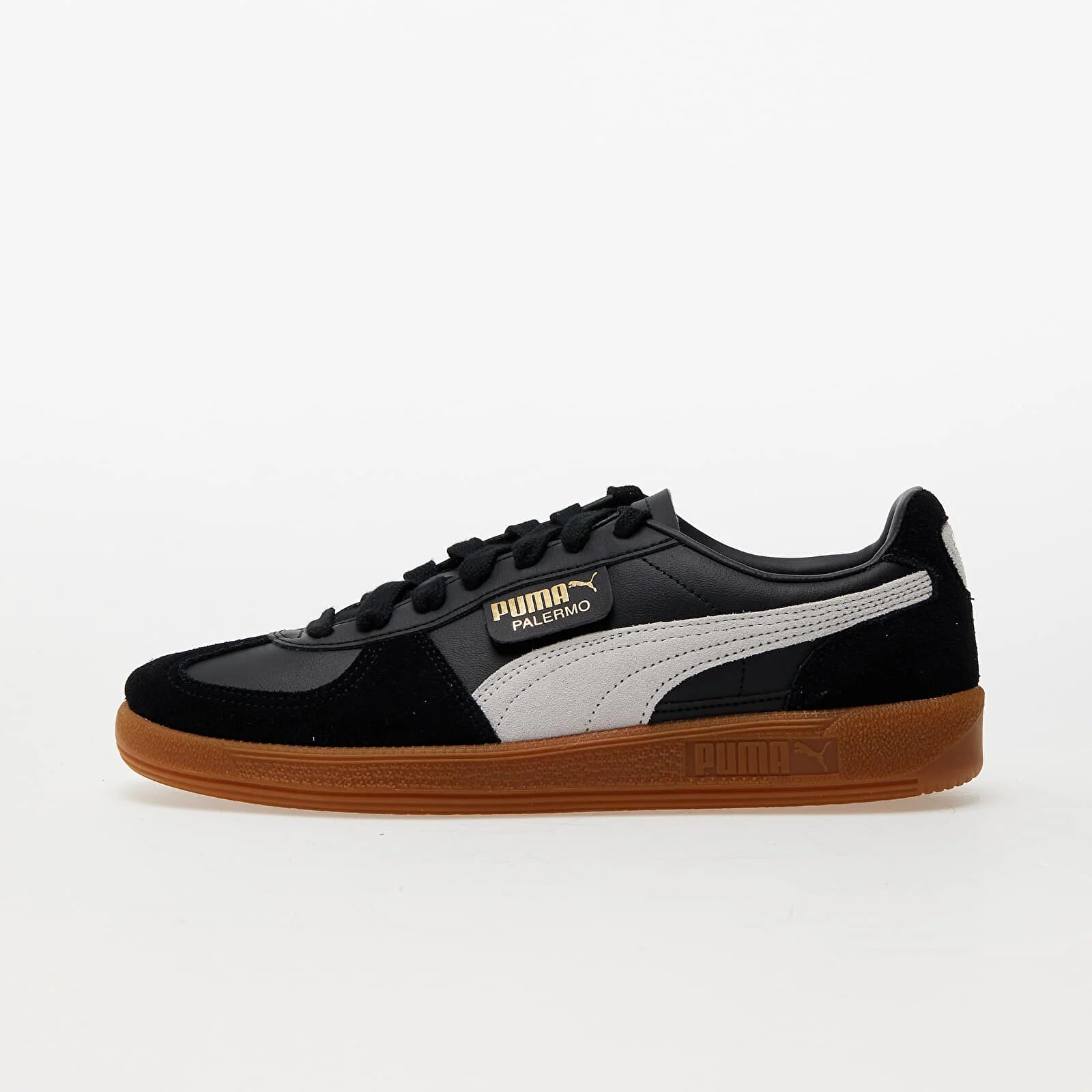 Puma Сникърси Palermo Lth Black/ Feather Gray/ Gum