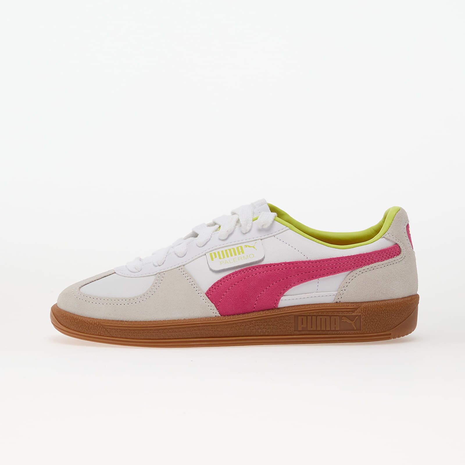 Puma Сникърси Palermo Lth White-Fluro Pink Pes