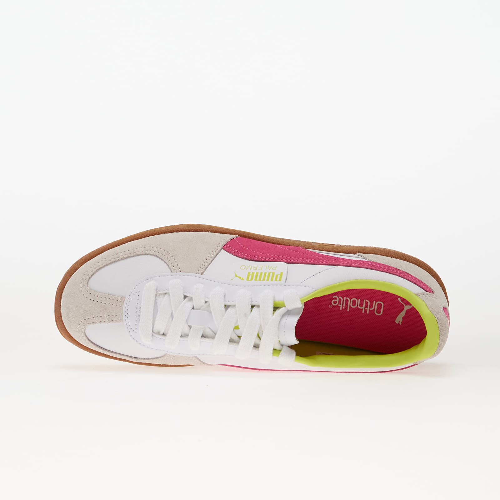 Puma Сникърси Palermo Lth White-Fluro Pink Pes