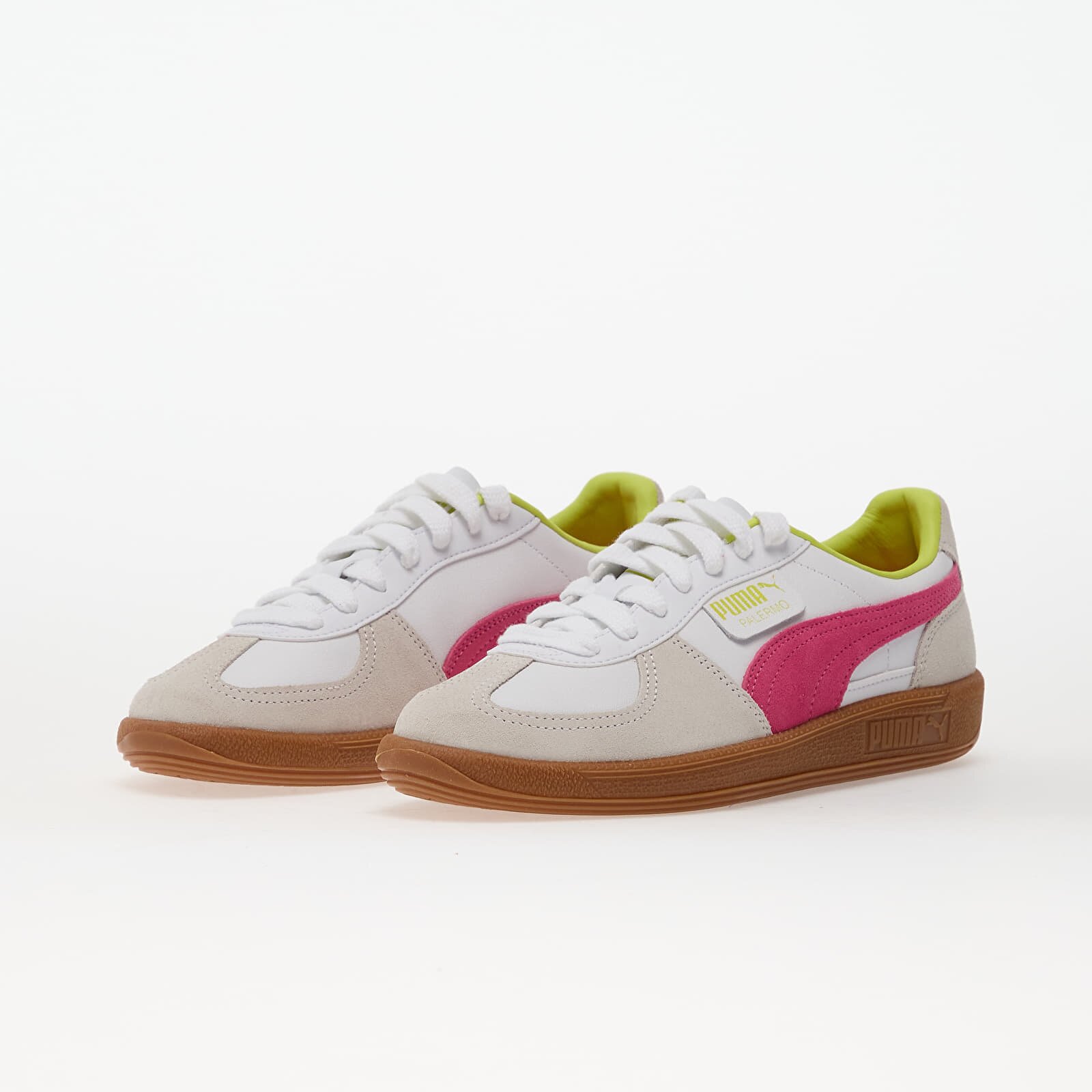 Puma Сникърси Palermo Lth White-Fluro Pink Pes