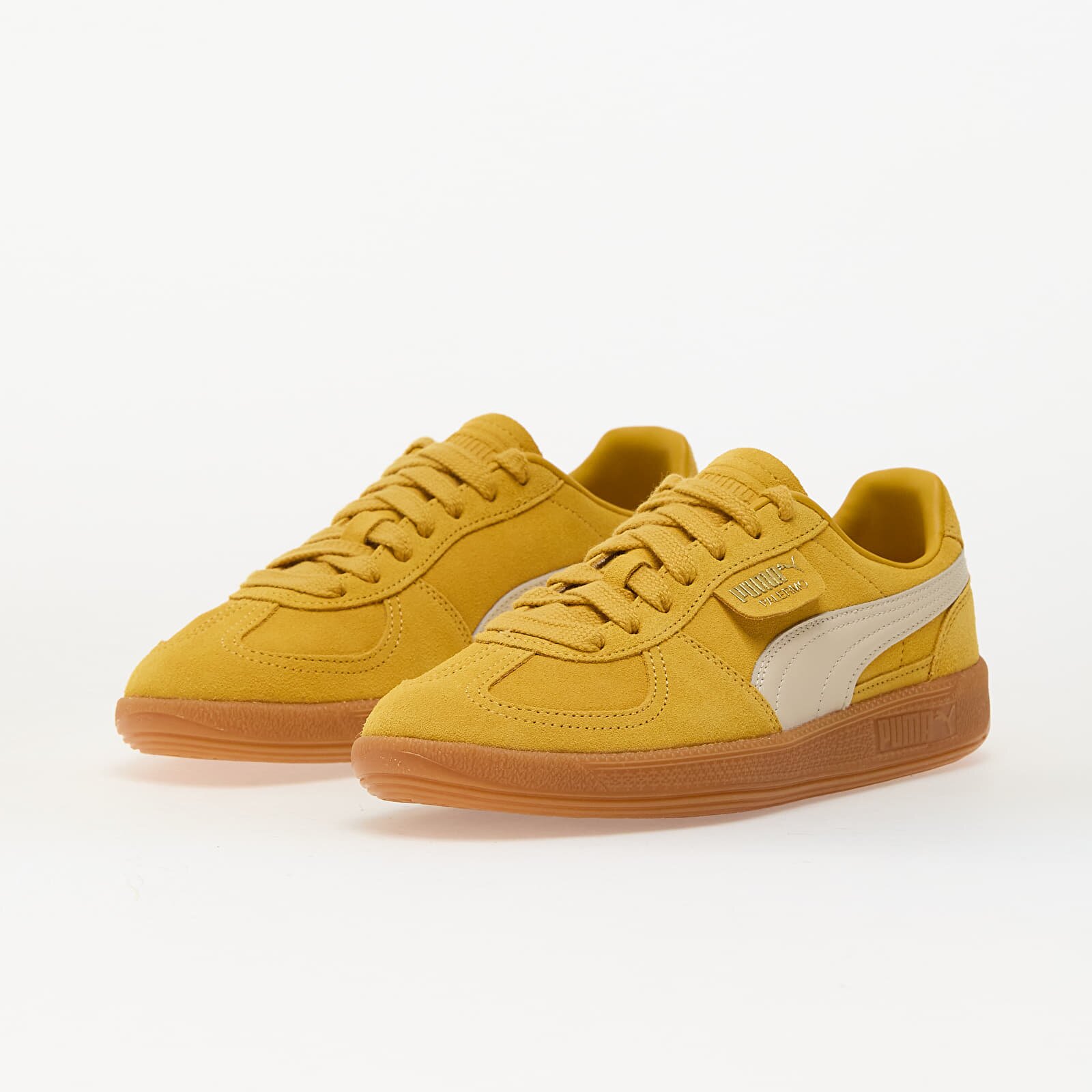 Puma Сникърси Palermo Yellow Sizzle-Alpine Snow