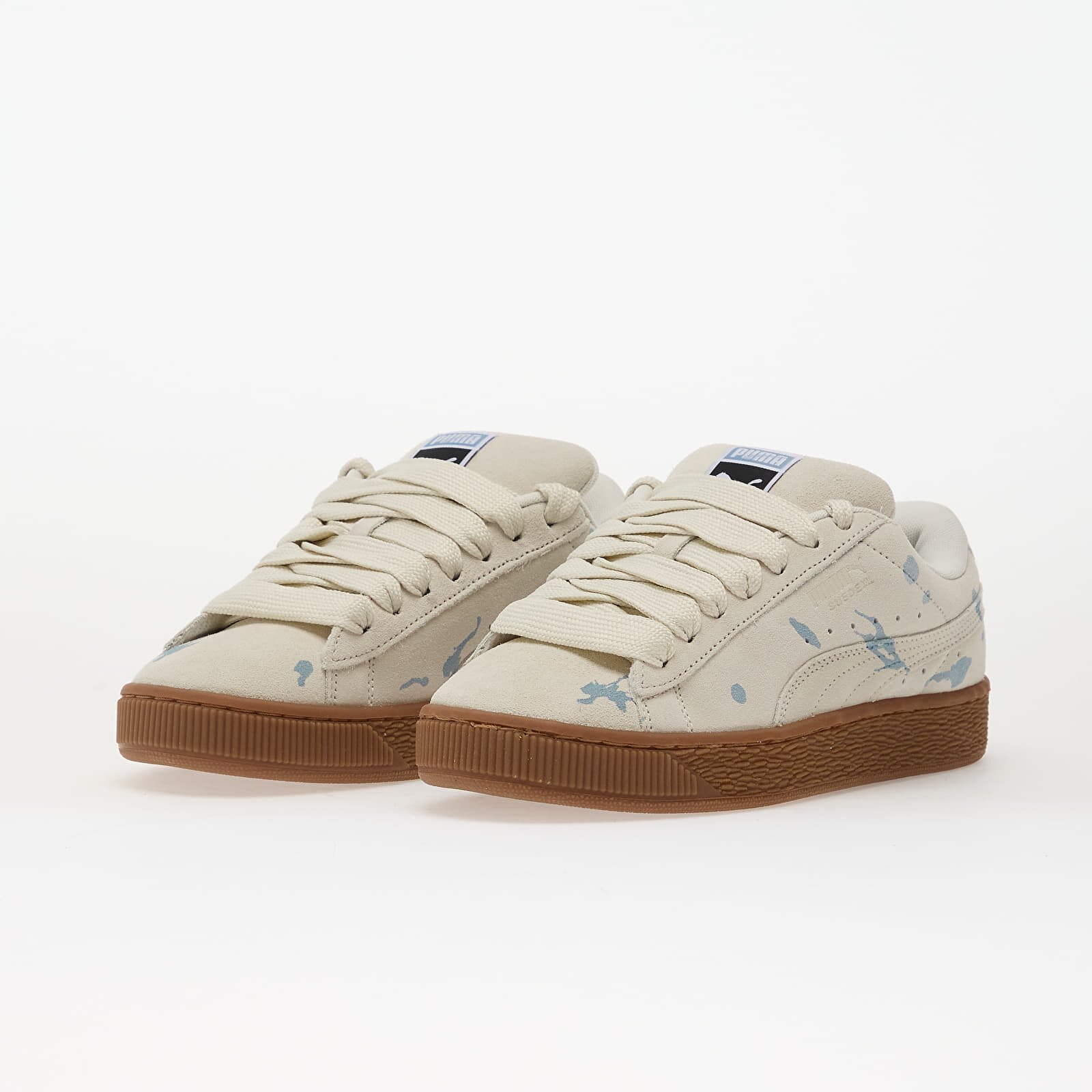 Puma Сникърси Suede XL Splatters Vapor Gray-Gum
