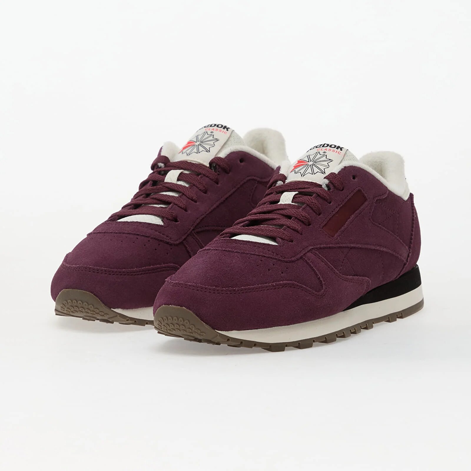 Reebok Сникърси Classic Leather Black Cherry/ Chalk/ Black