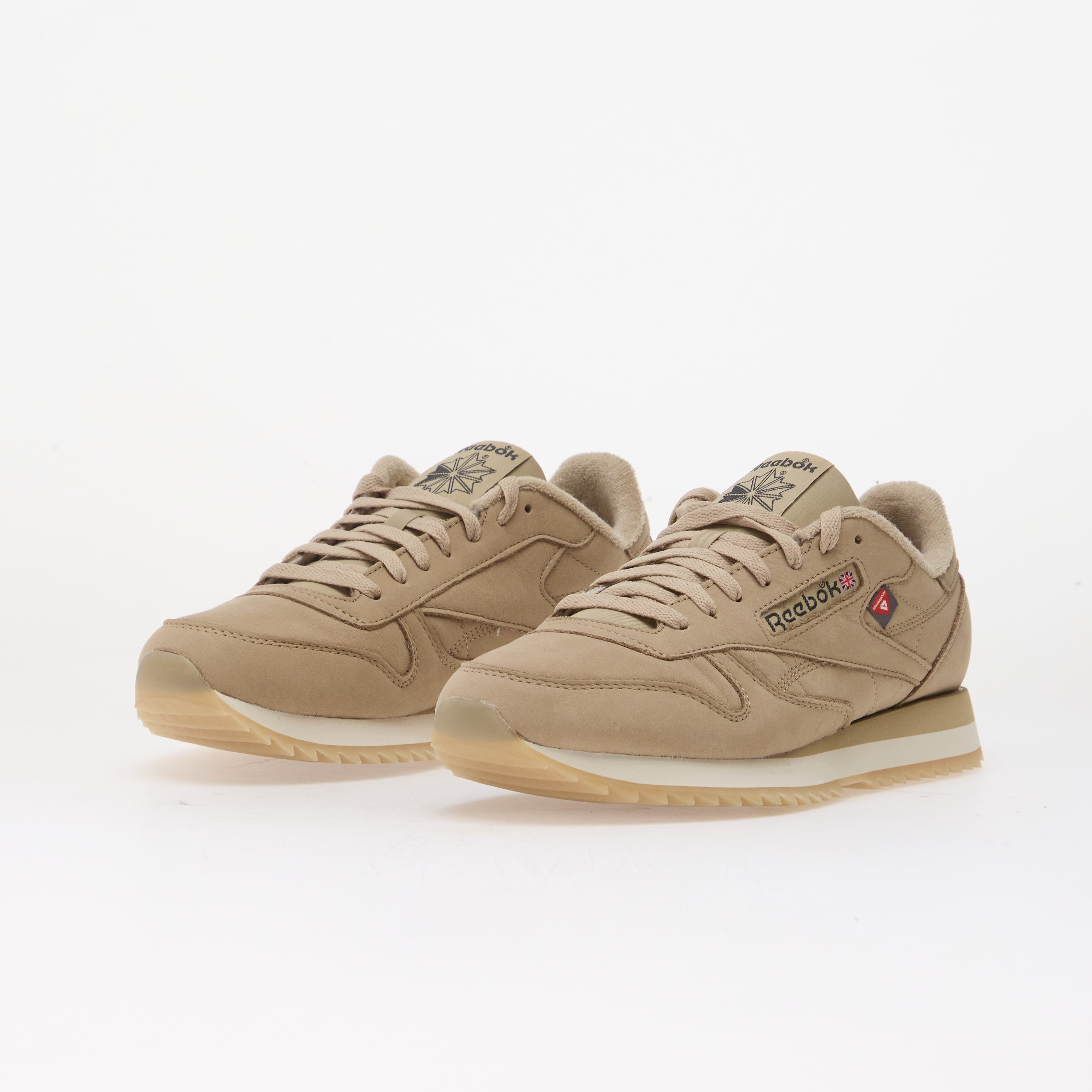 Reebok Сникърси Classic Leather Ripple Elevated Beige/ Almost Black/ Chalk