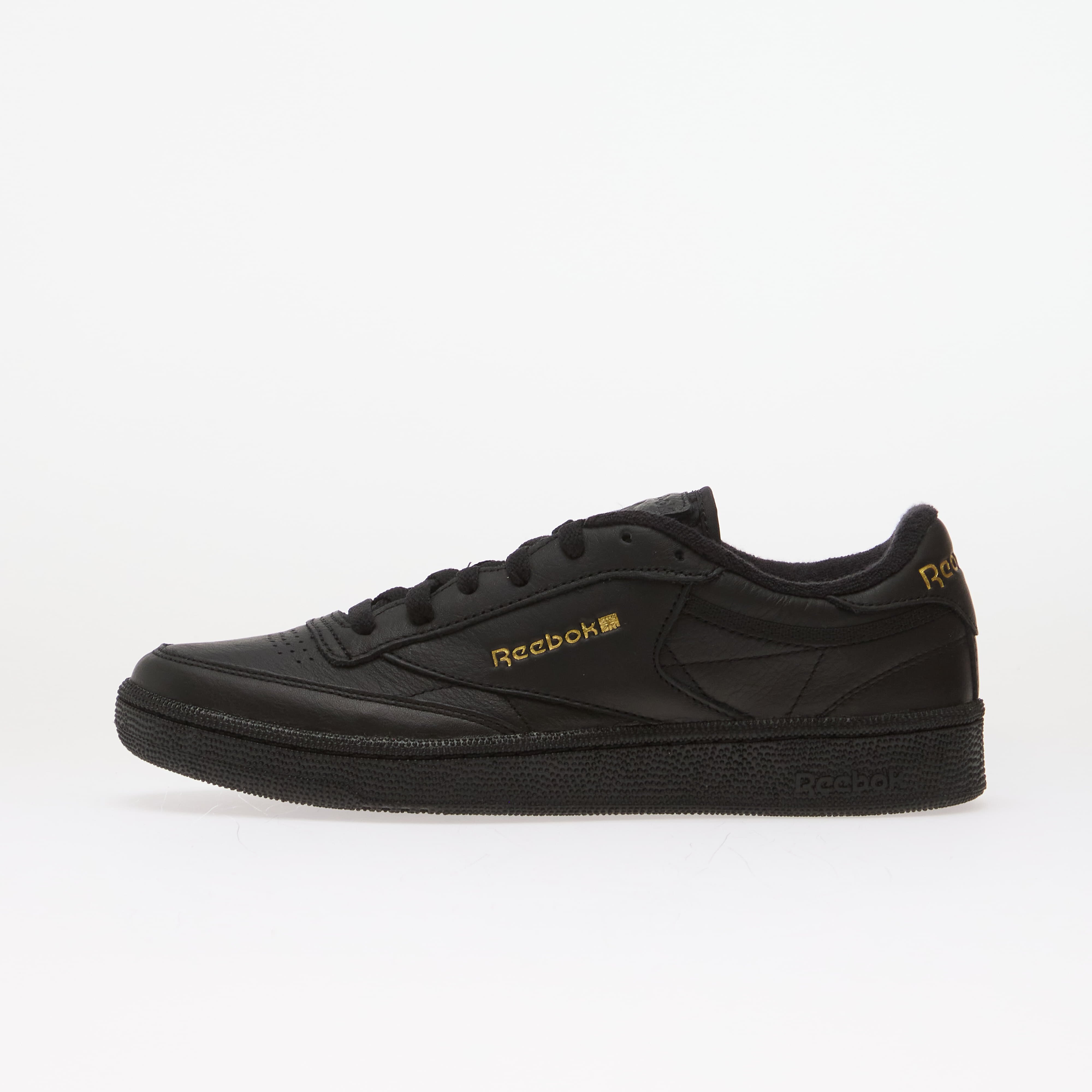 Reebok Сникърси Club C 85 Black/ Almostblack/ Gold