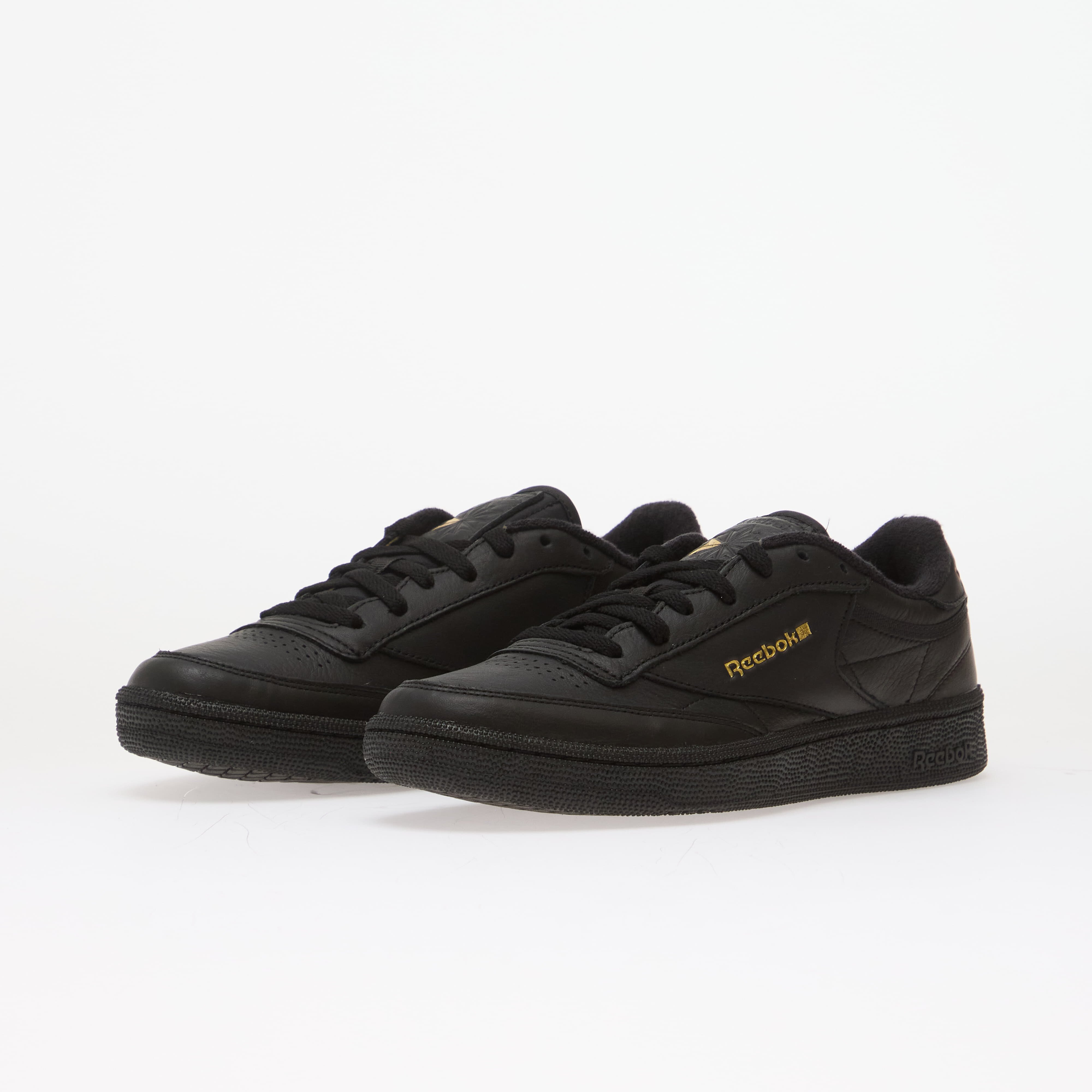 Reebok Сникърси Club C 85 Black/ Almostblack/ Gold