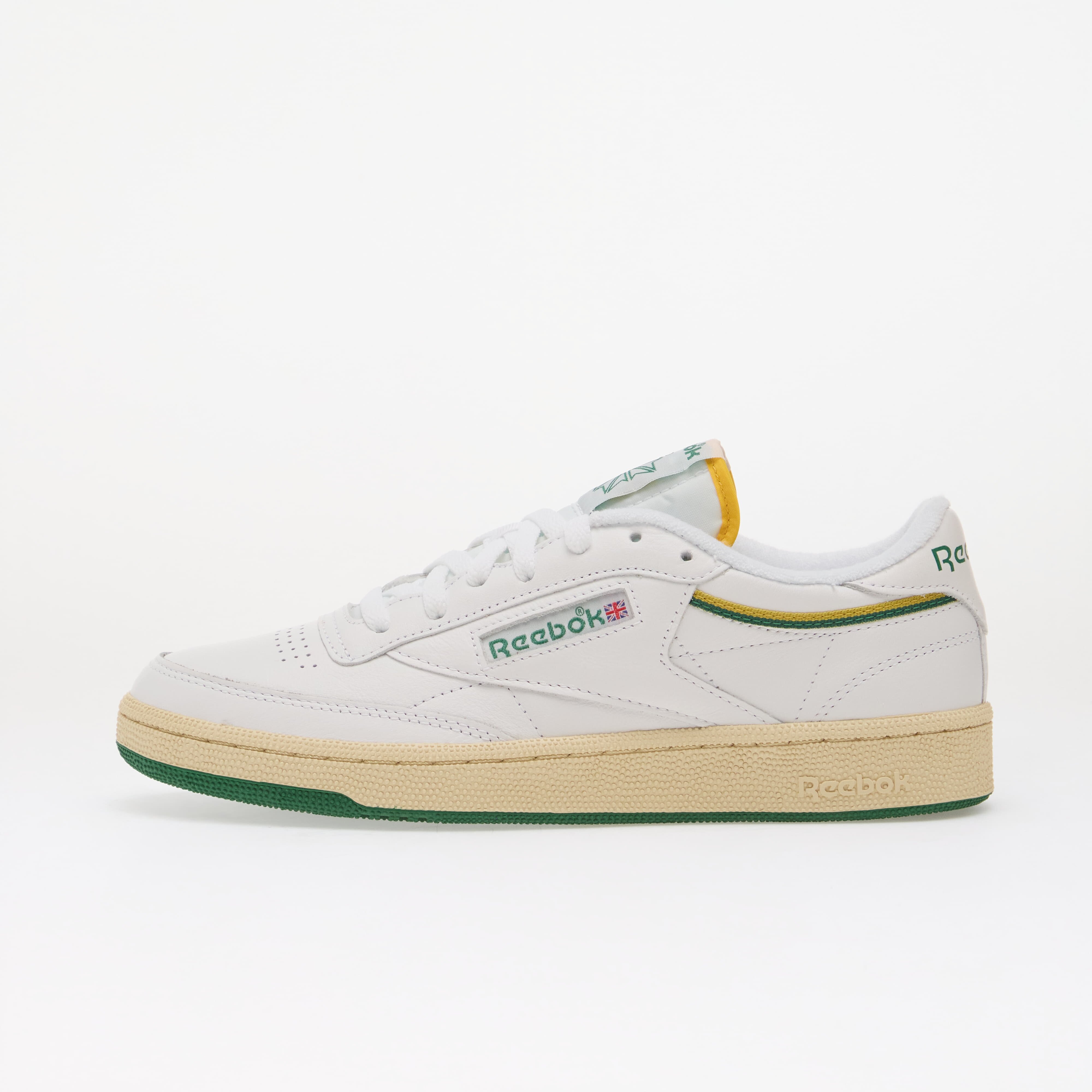 Reebok Сникърси Club C 85 Ftwr White/ Team Green/ Athletic Gold