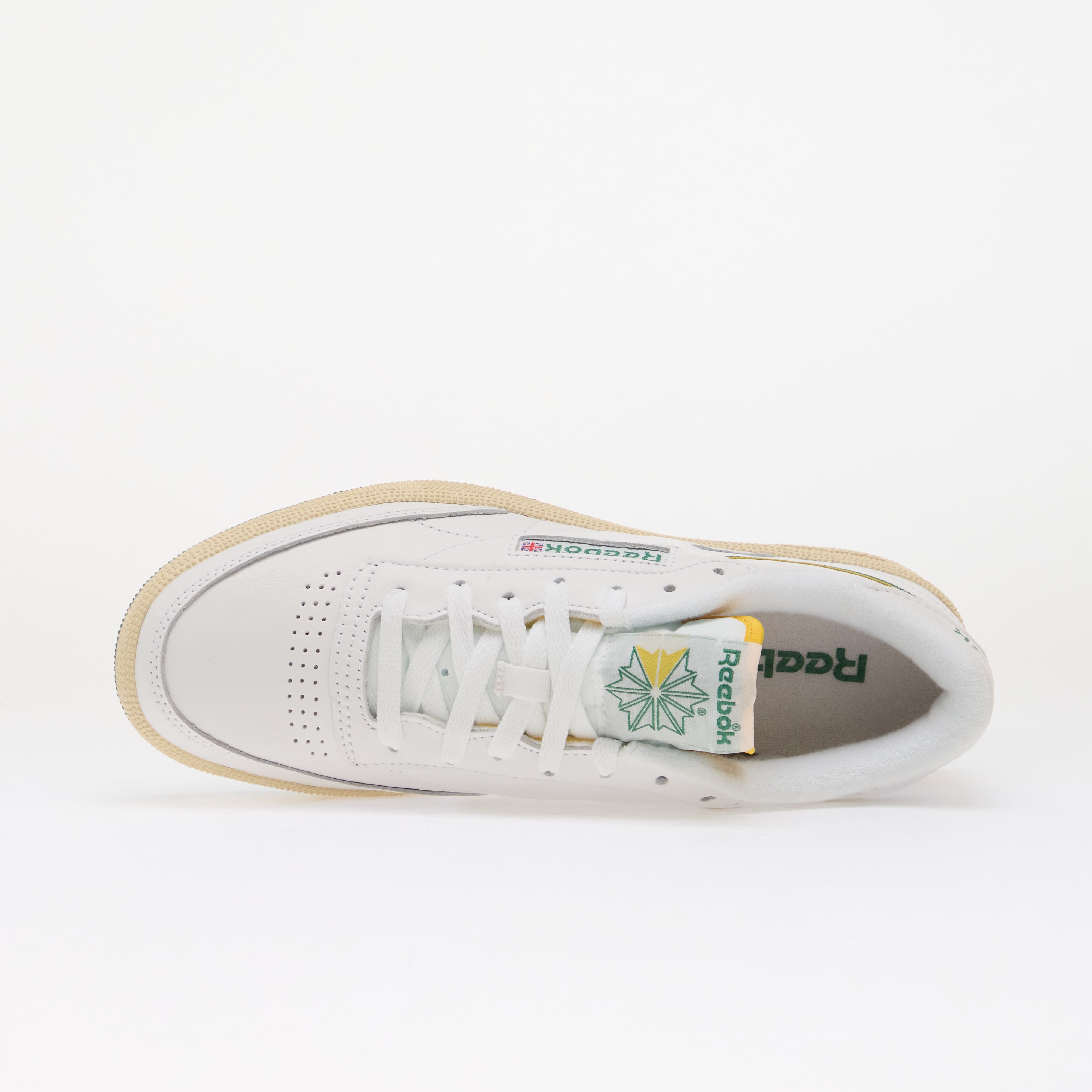 Reebok Сникърси Club C 85 Ftwr White/ Team Green/ Athletic Gold