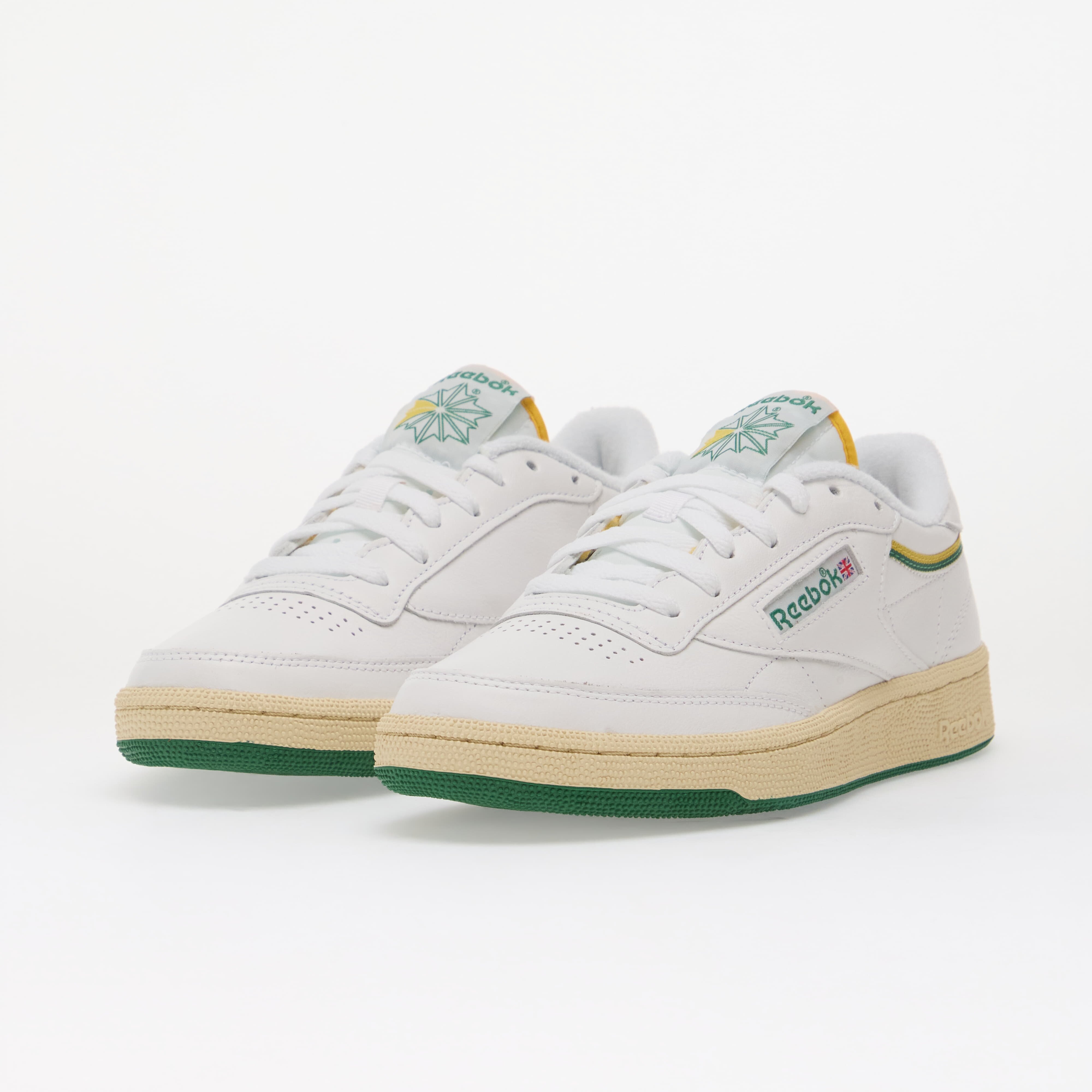 Reebok Сникърси Club C 85 Ftwr White/ Team Green/ Athletic Gold