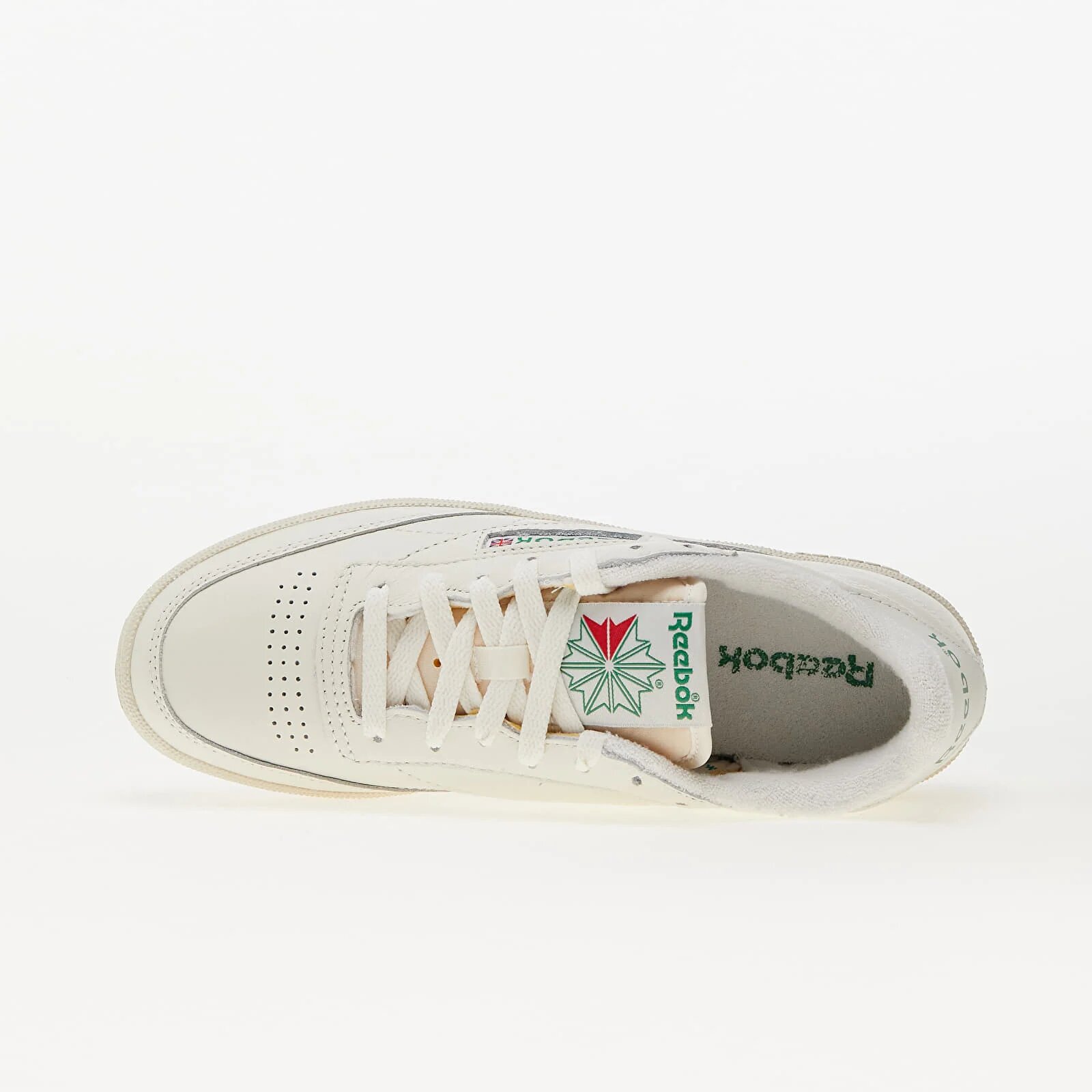 Reebok Сникърси Club C 85 Vintage Chalk/ Alabaster/ Glen Green
