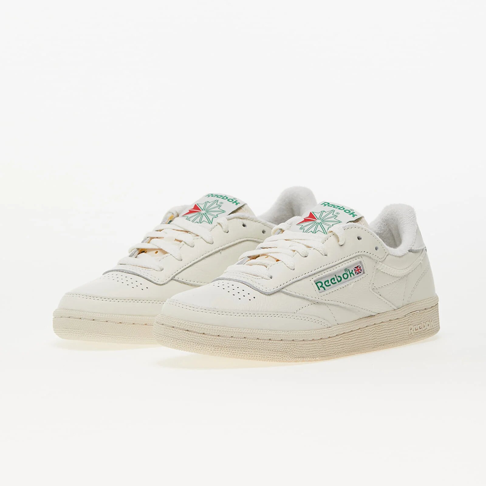 Reebok Сникърси Club C 85 Vintage Chalk/ Alabaster/ Glen Green