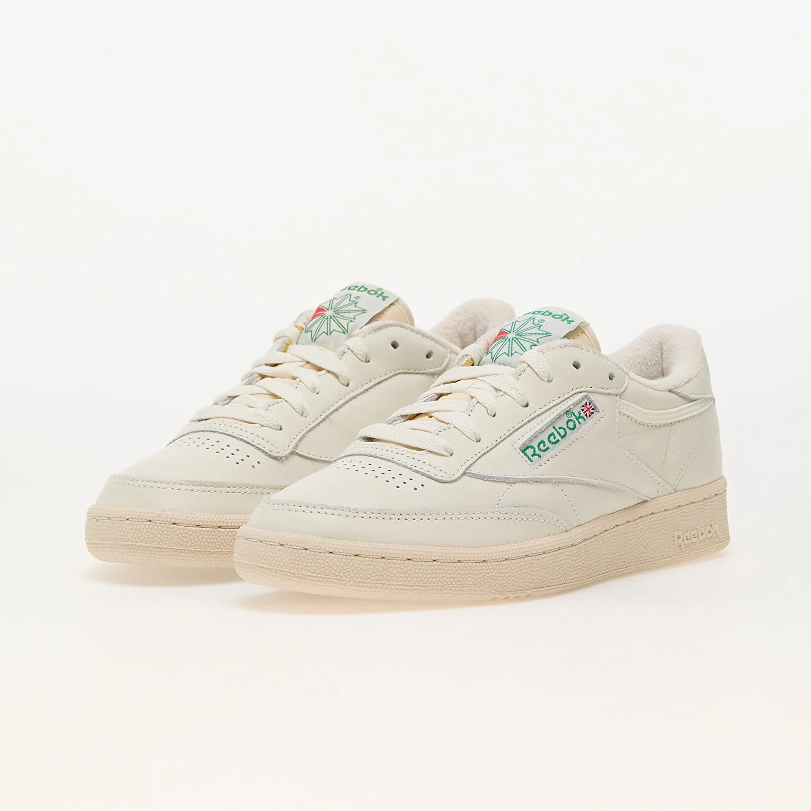 Reebok Сникърси Club C 85 Vintage Chalk/ Paper White/ Green