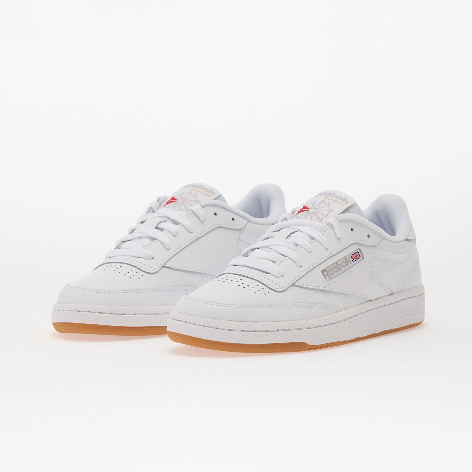 Reebok Сникърси Club C 85 White/ Light Grey/ Gum