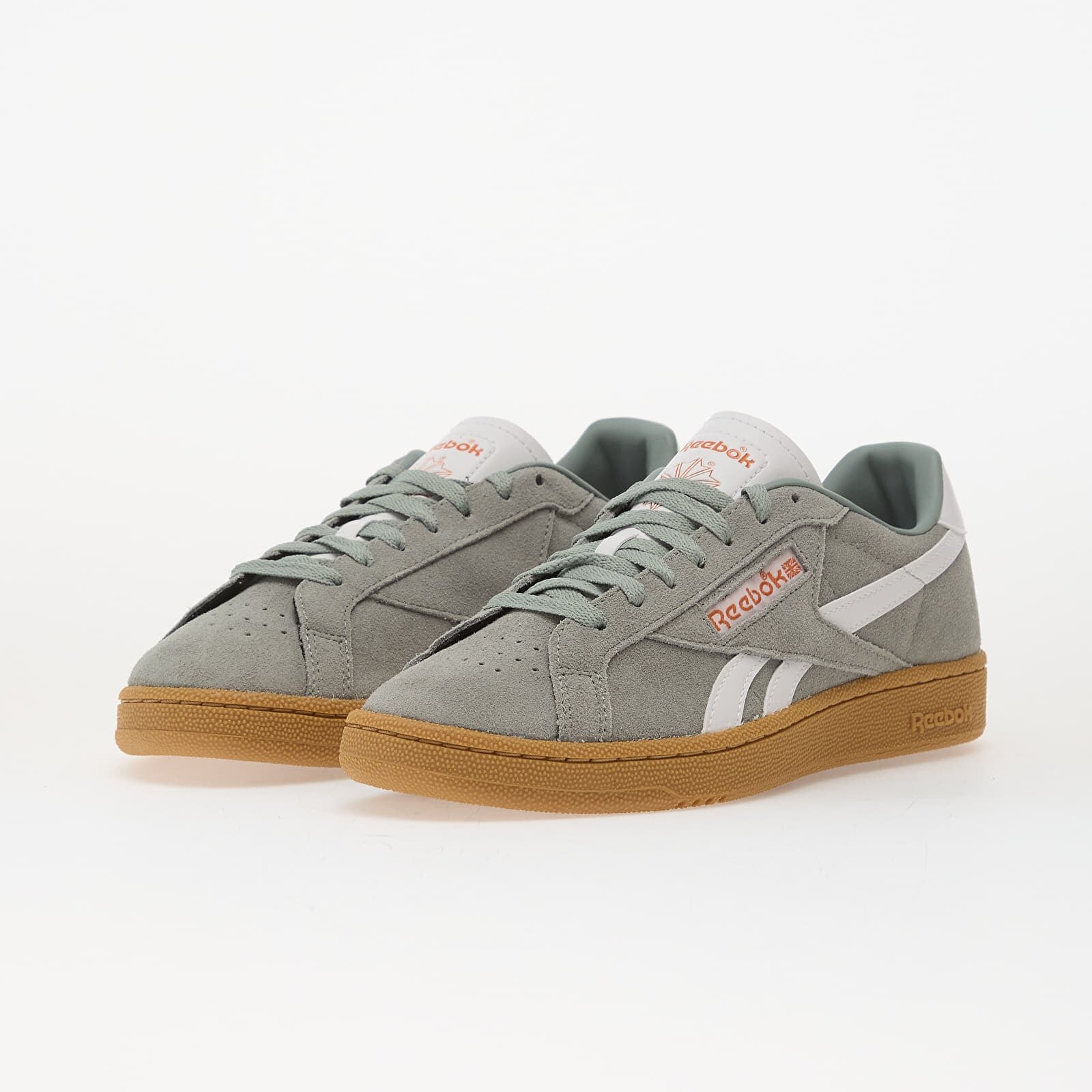 Reebok Сникърси Club C Grounds Uk Light Fog/ Chalk/ Gum