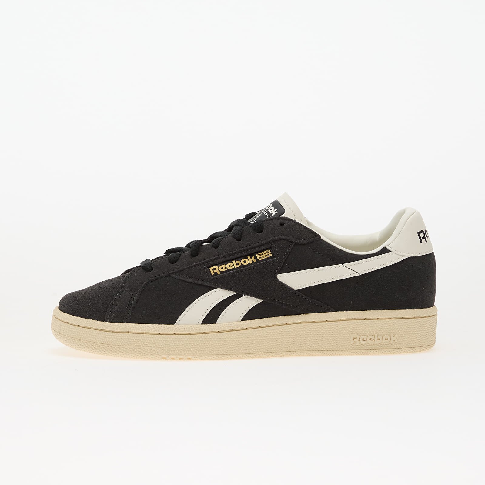 Reebok Сникърси Club C Grounds Uk Washedblack/ Paperwhite/ Chalk