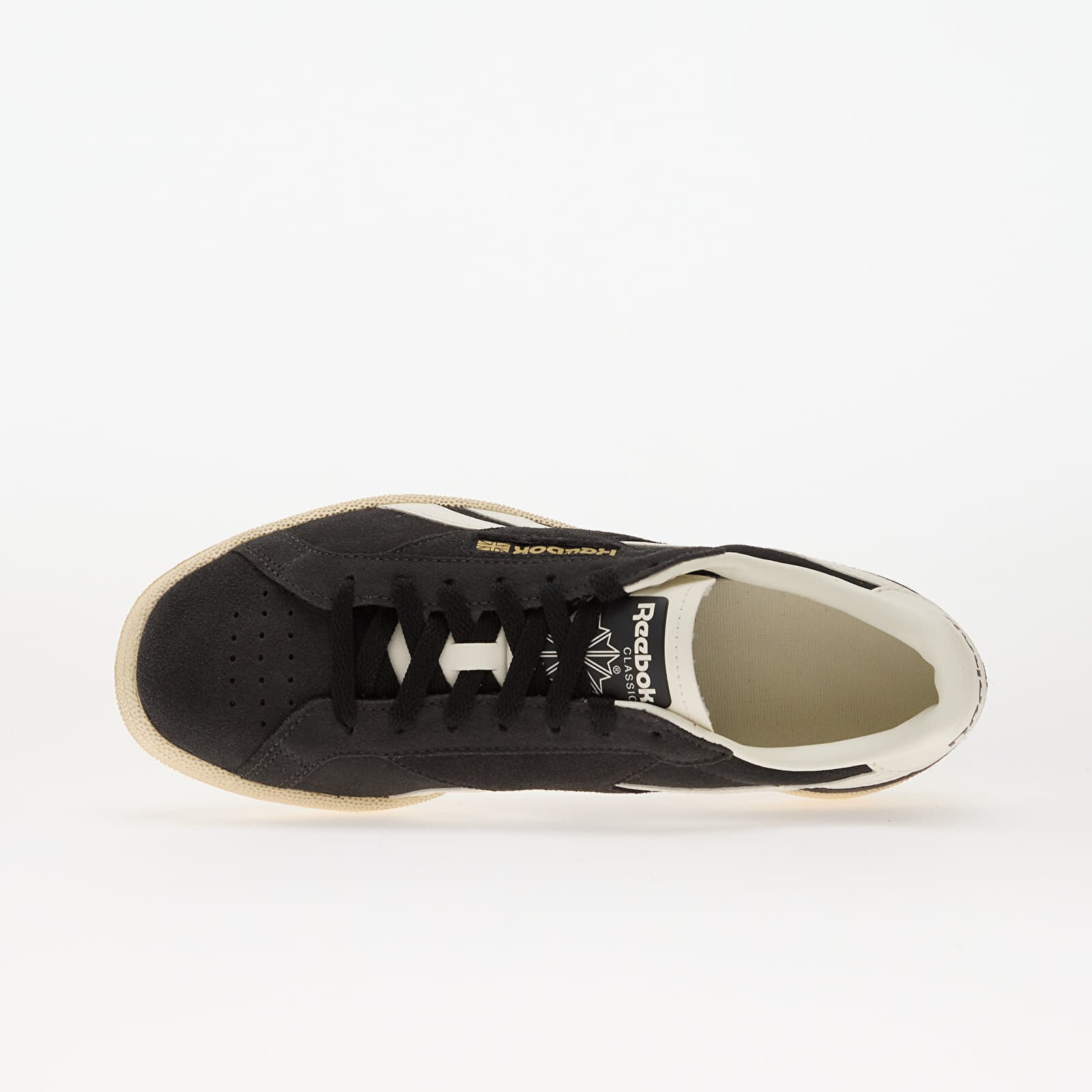 Reebok Сникърси Club C Grounds Uk Washedblack/ Paperwhite/ Chalk