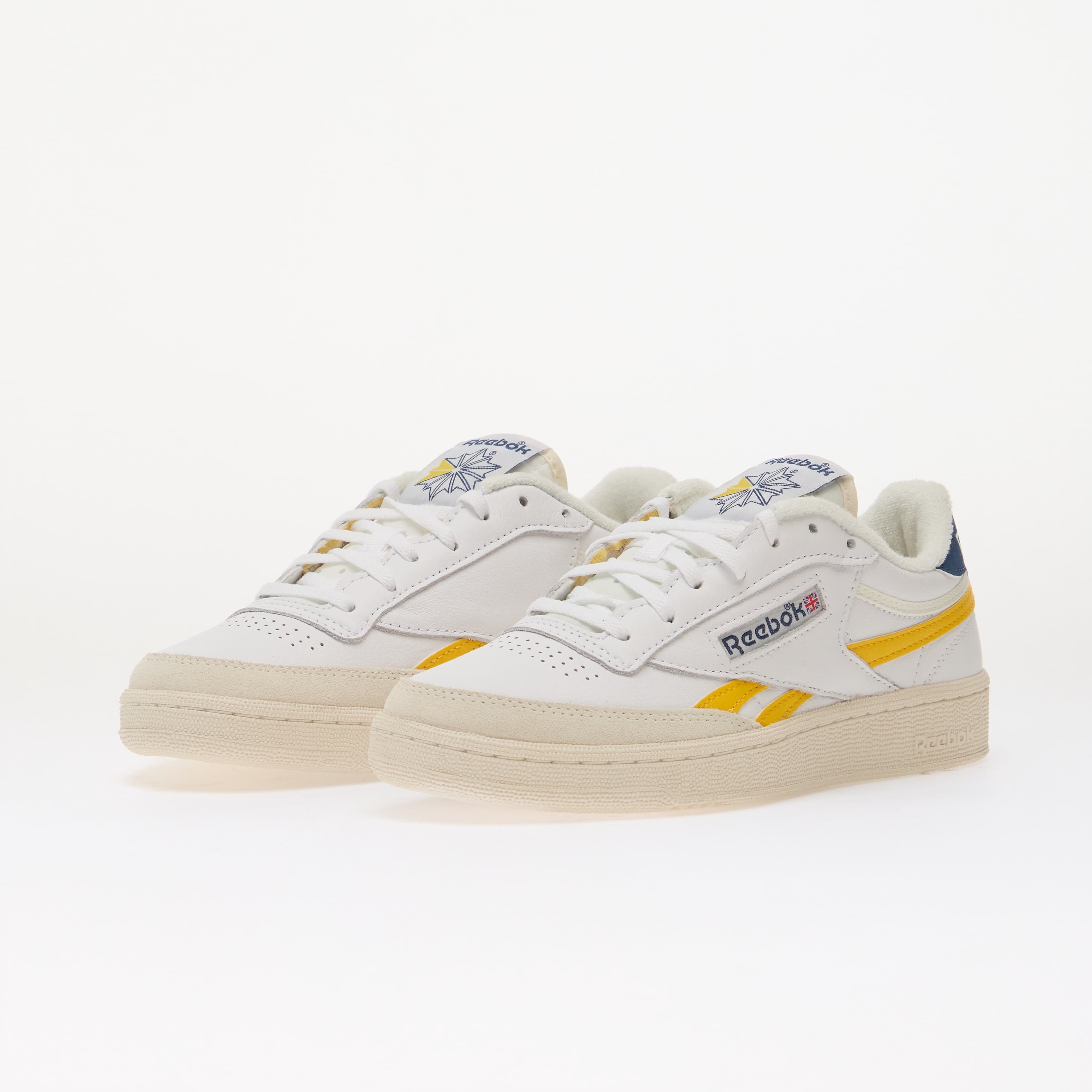 Reebok Сникърси Club C Revenge Ftwr White/ Always Yellow/ Batik Blue