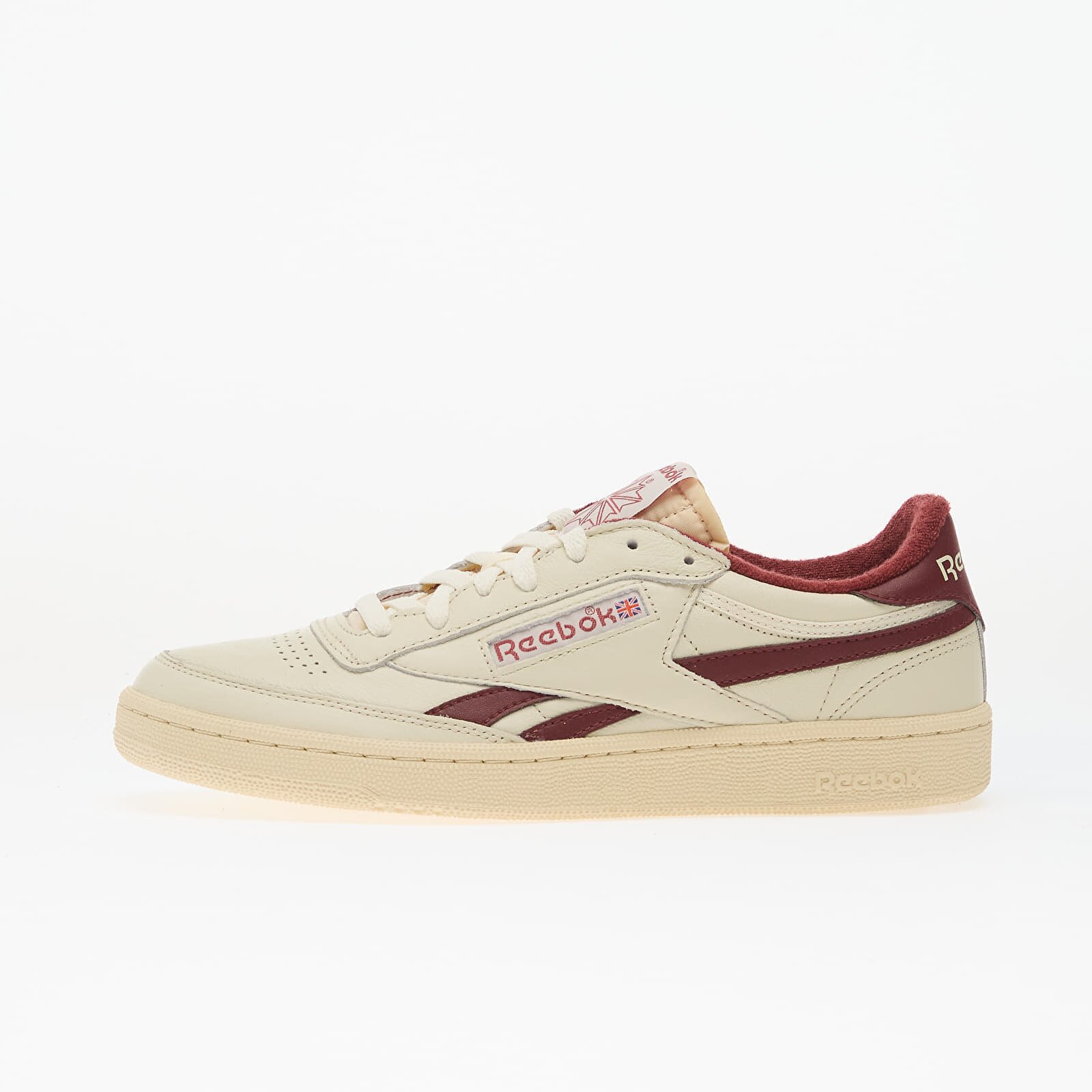 Reebok Сникърси Club C Revenge Vintage Vintage Chalk/ Paper White/ Classic Burgundy
