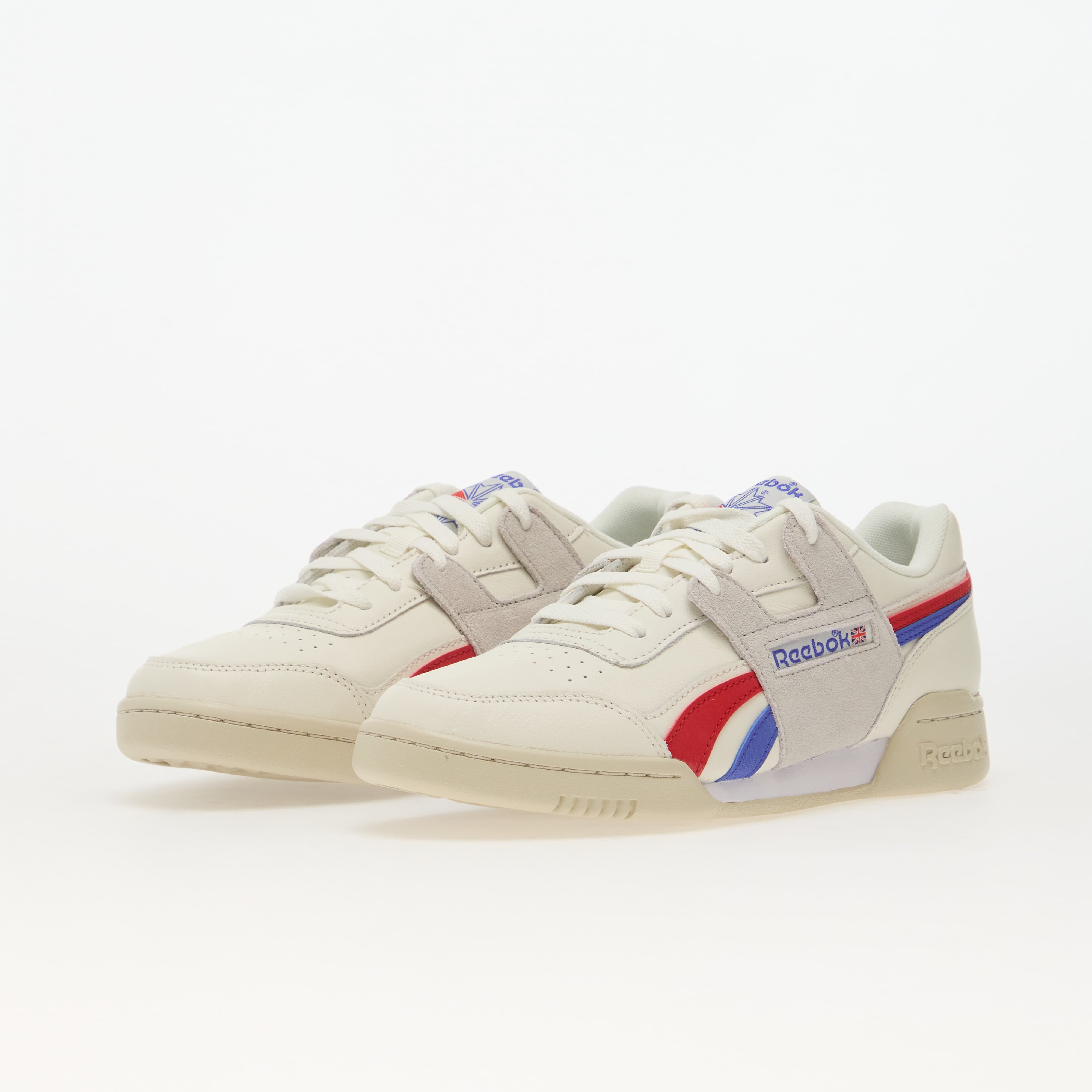 Reebok Сникърси Workout Plus Chalk/ Breakout Blue/ Vector Red