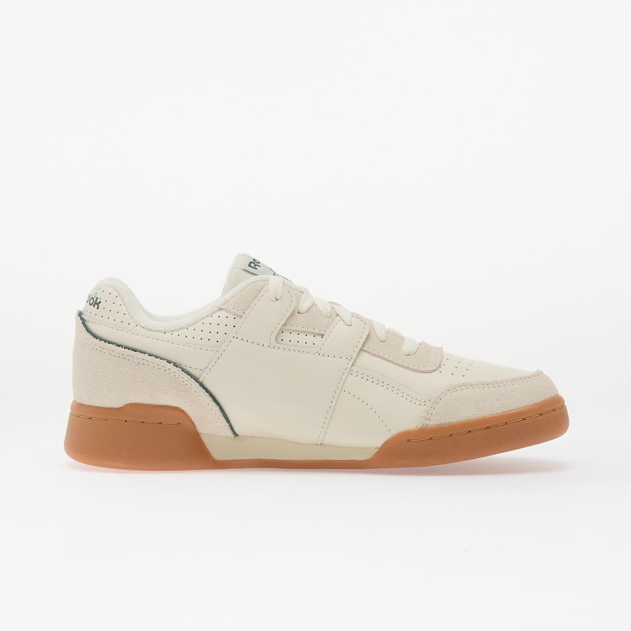 Reebok Сникърси Workout Plus Chalk/ Dark Green/ Vintage Chalk