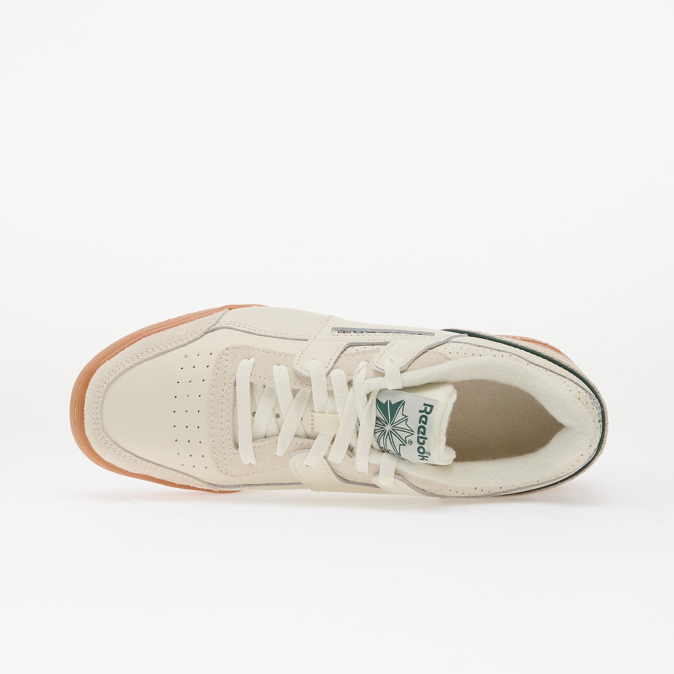Reebok Сникърси Workout Plus Chalk/ Dark Green/ Vintage Chalk
