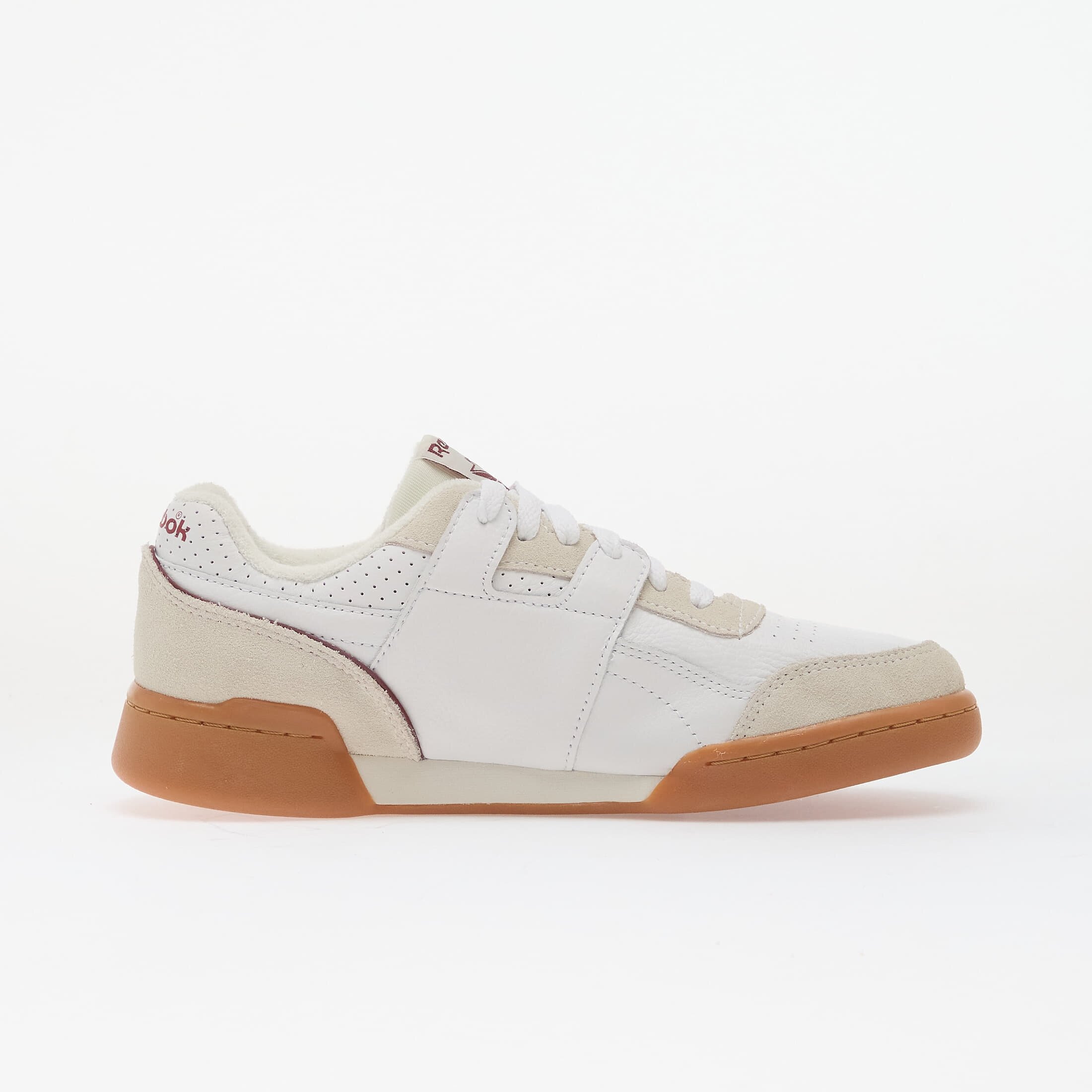 Reebok Сникърси Workout Plus White/ Classic Burgundy/ Chalk