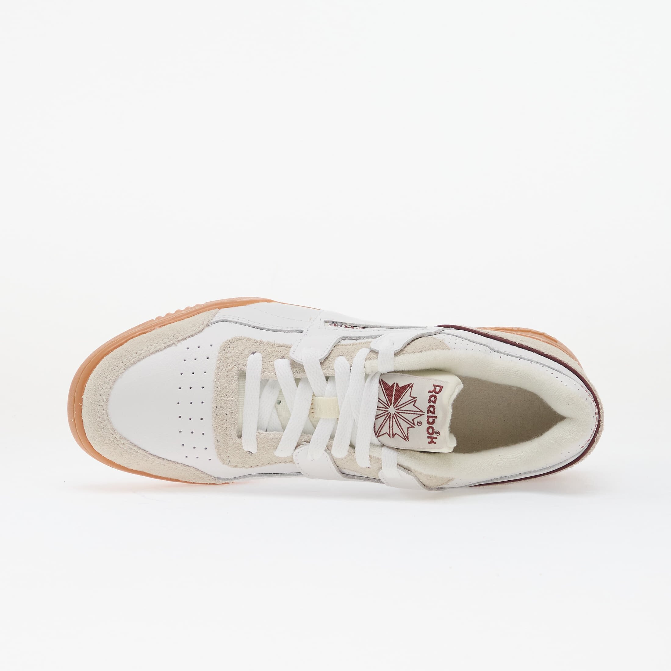 Reebok Сникърси Workout Plus White/ Classic Burgundy/ Chalk
