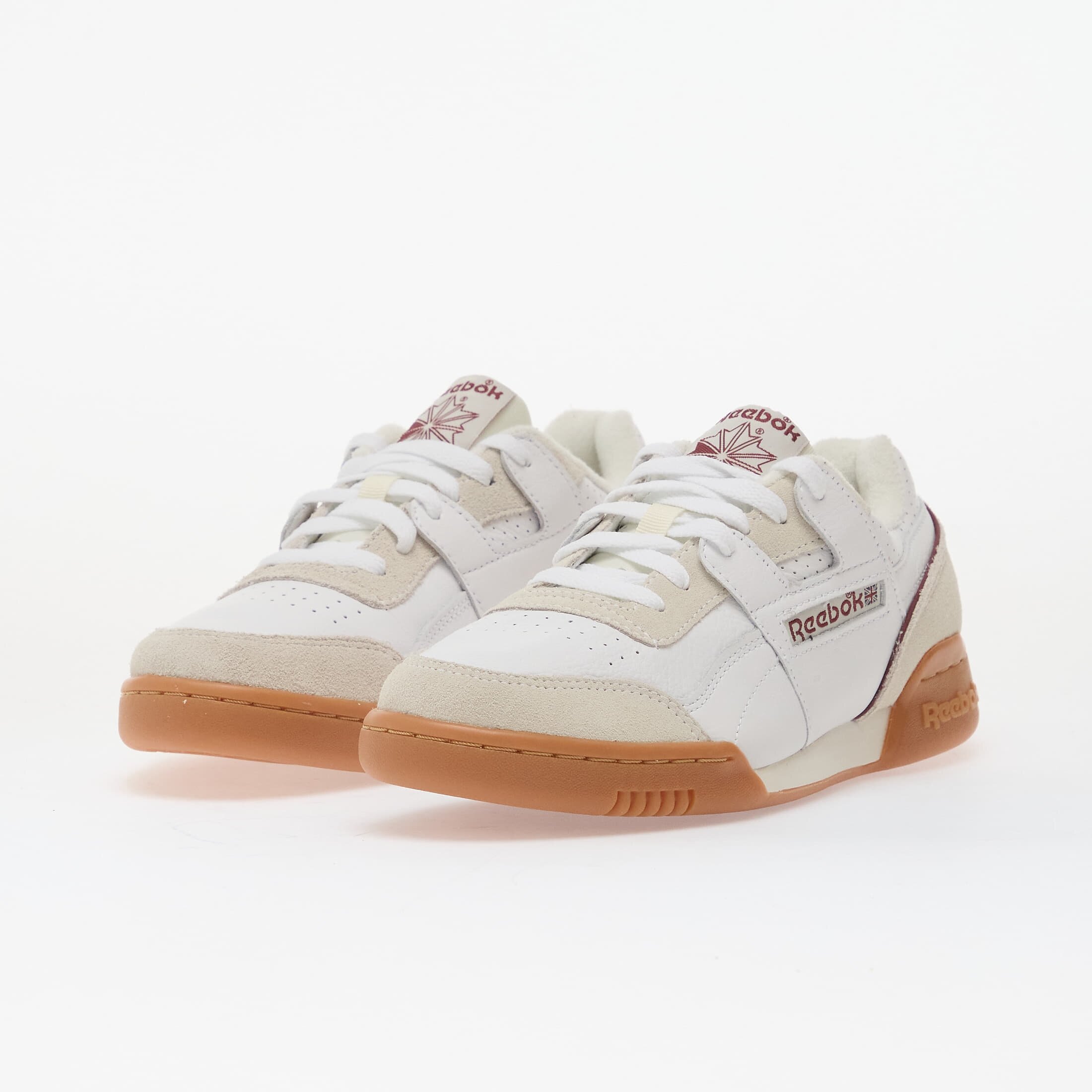 Reebok Сникърси Workout Plus White/ Classic Burgundy/ Chalk