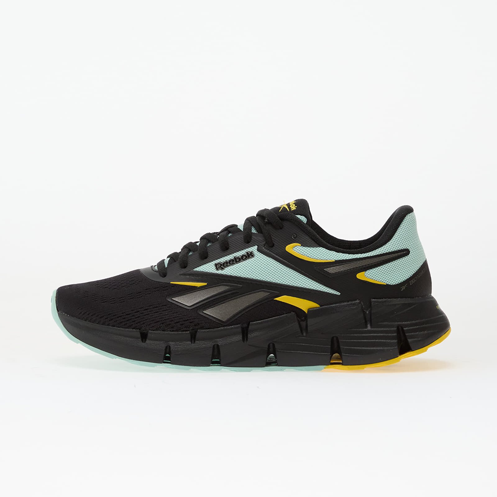 Reebok Сникърси Zig Dynamica 6 Core Black/ Glitch Aqua/ Golden Haze