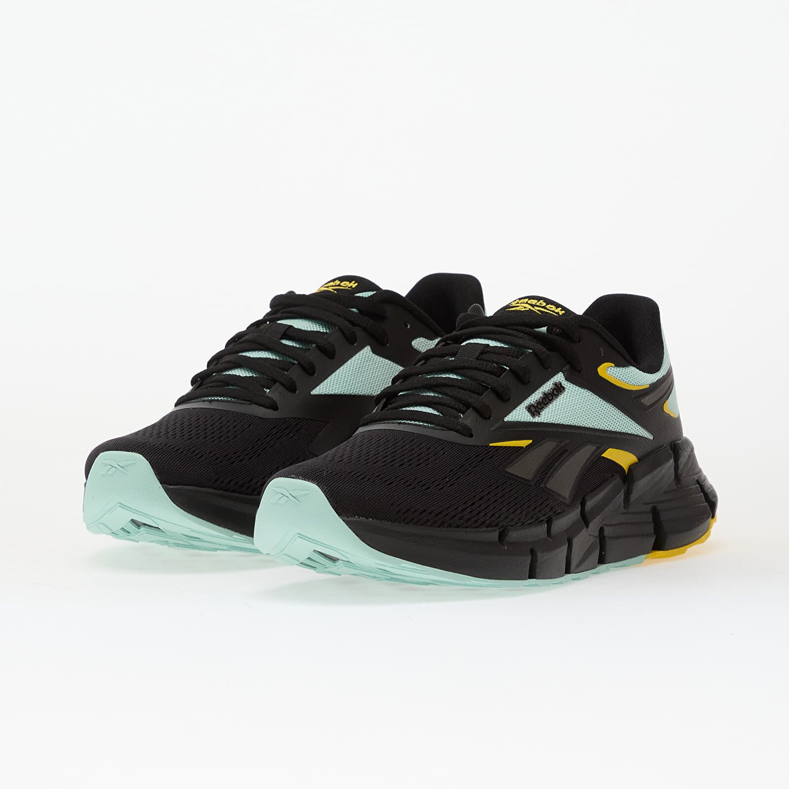 Reebok Сникърси Zig Dynamica 6 Core Black/ Glitch Aqua/ Golden Haze