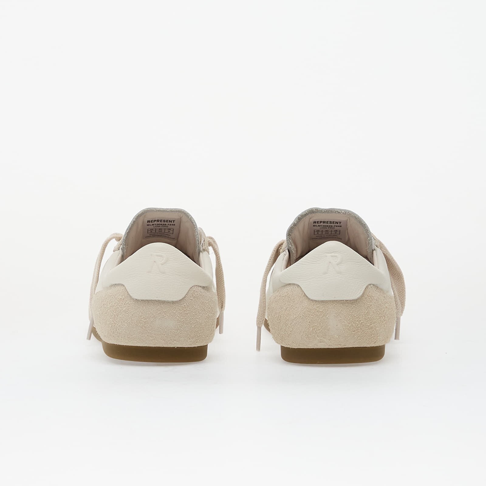 REPRESENT Сникърси Low-Pro Leather Suede Flat White/ Grey