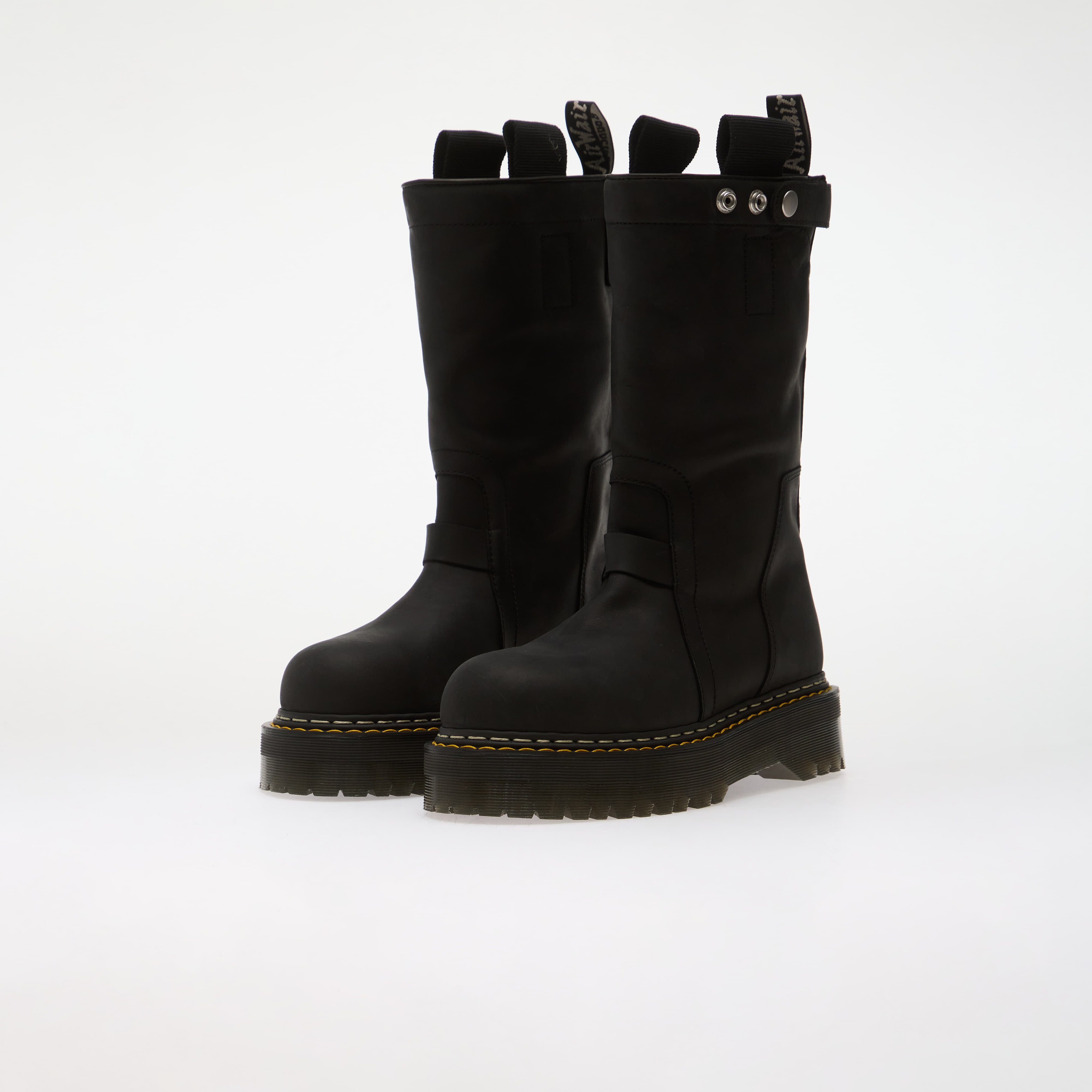 Rick Owens DRKSHDW Обувки x Dr. Martens Quad Sole Pull On Boot Black