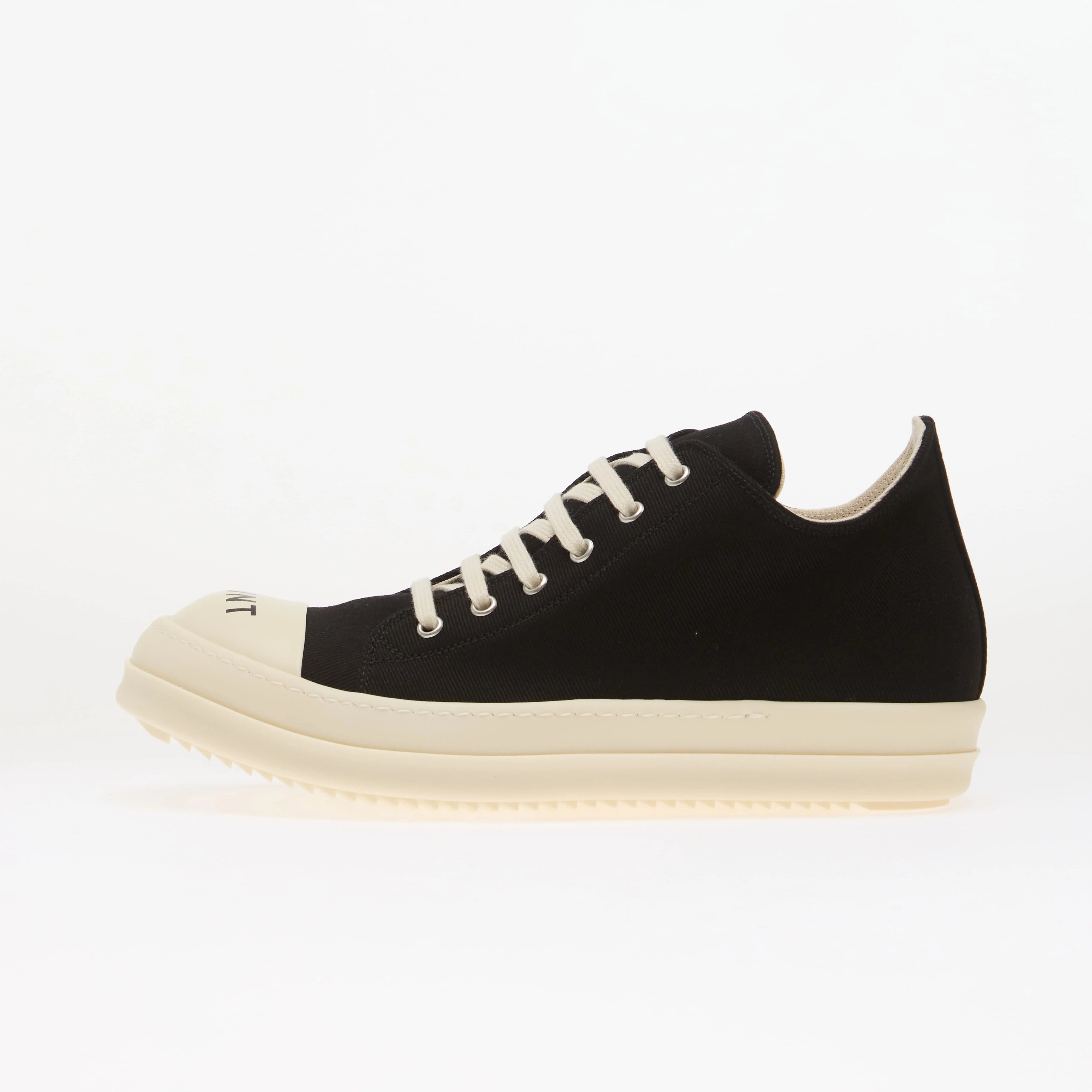Rick Owens DRKSHDW Сникърси Denim Shoes - Low Sneaks Black/ Milk/ Milk