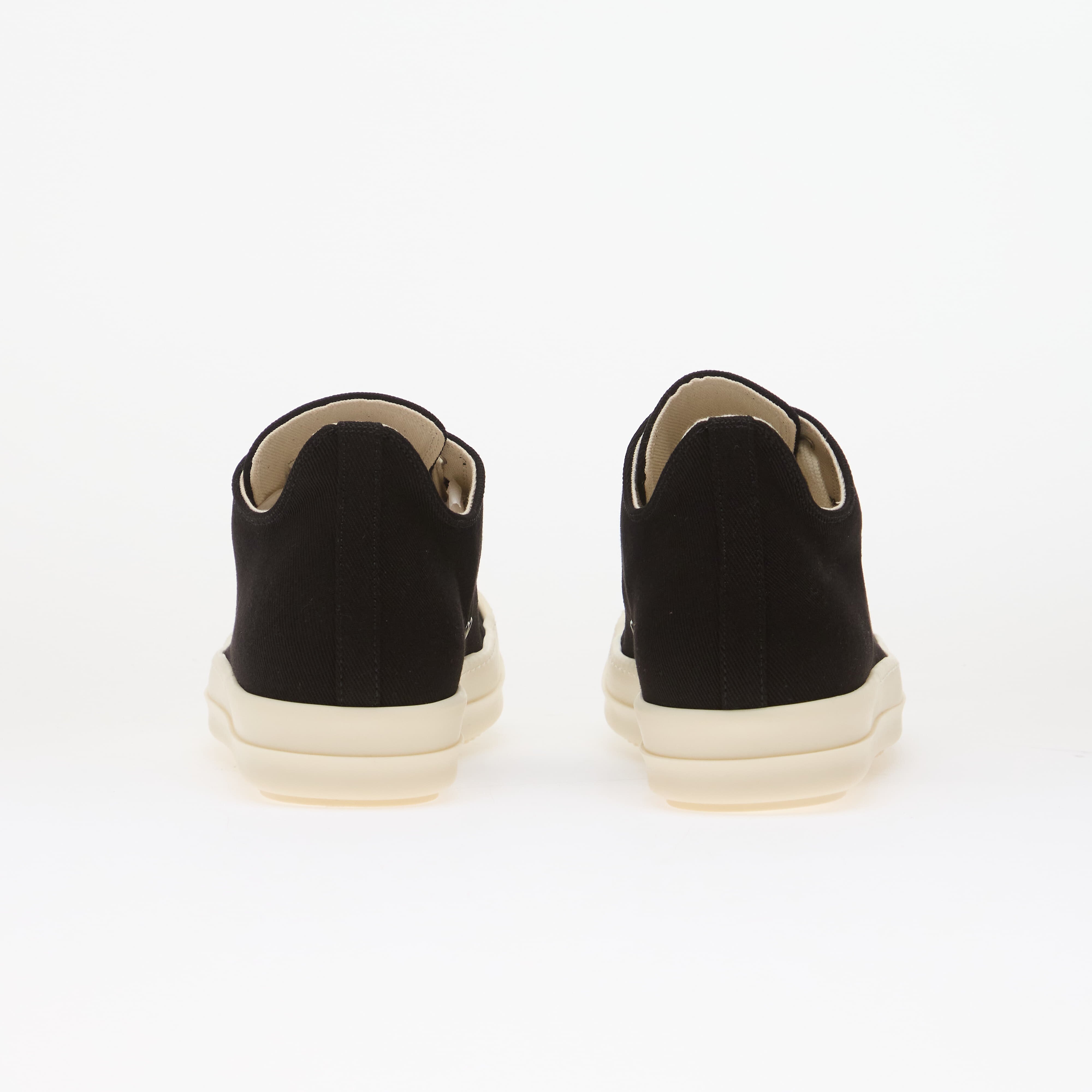 Rick Owens DRKSHDW Сникърси Denim Shoes - Low Sneaks Black/ Milk/ Milk