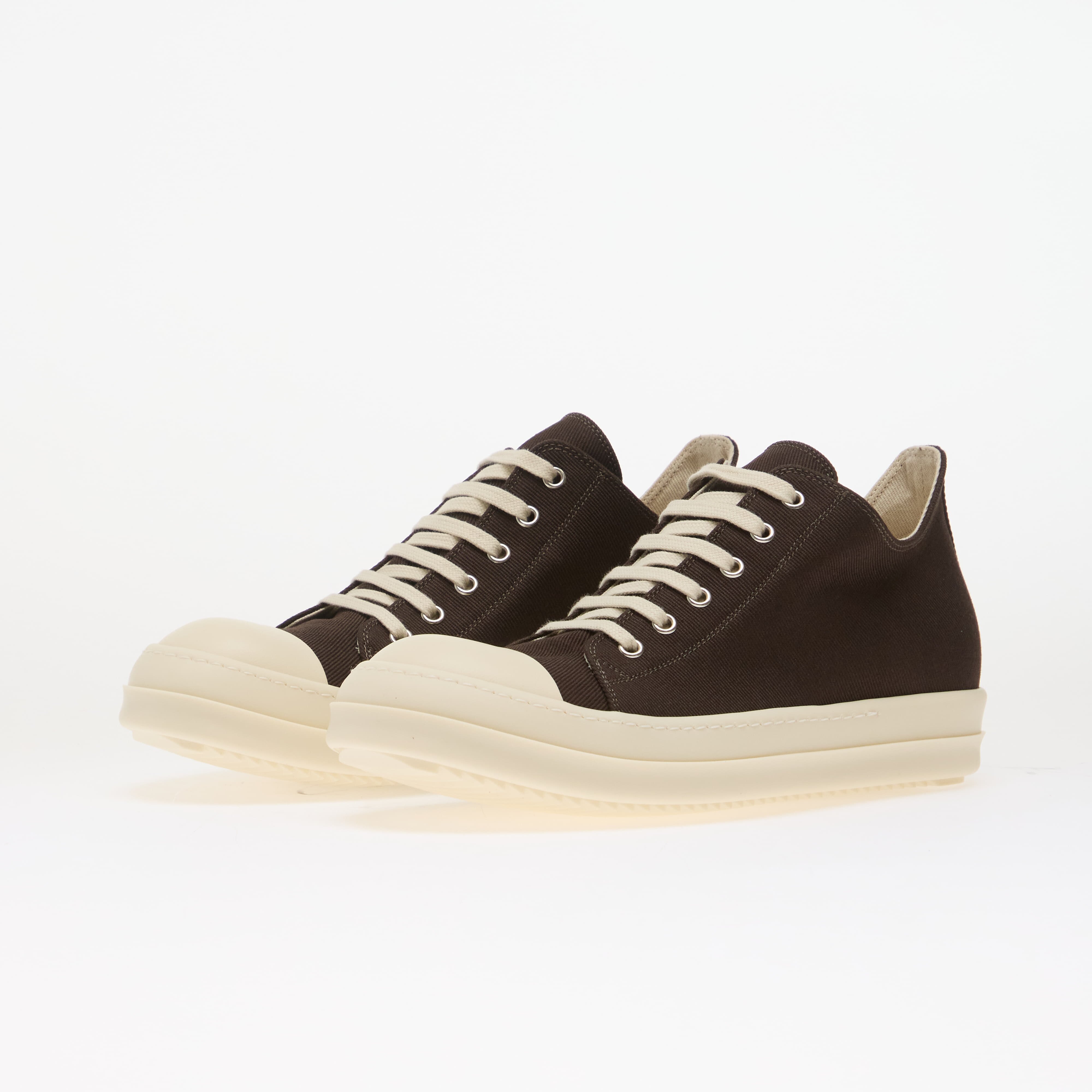 Rick Owens DRKSHDW Сникърси Denim Shoes - Low Sneaks Dark Dust/ Milk/ Milk