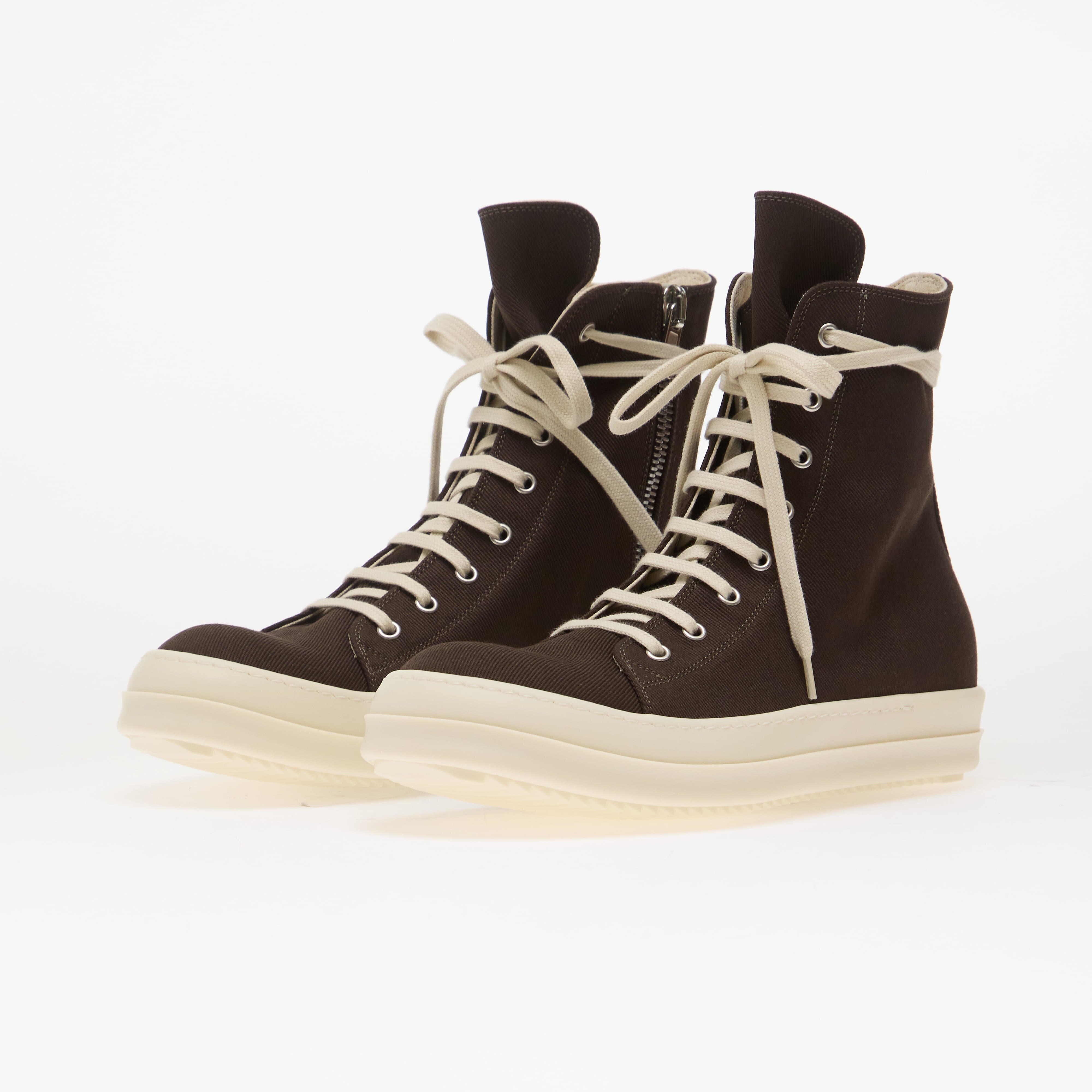 Rick Owens DRKSHDW Сникърси Denim Shoes - Vegan Sneaks Dark Dust/ Milk