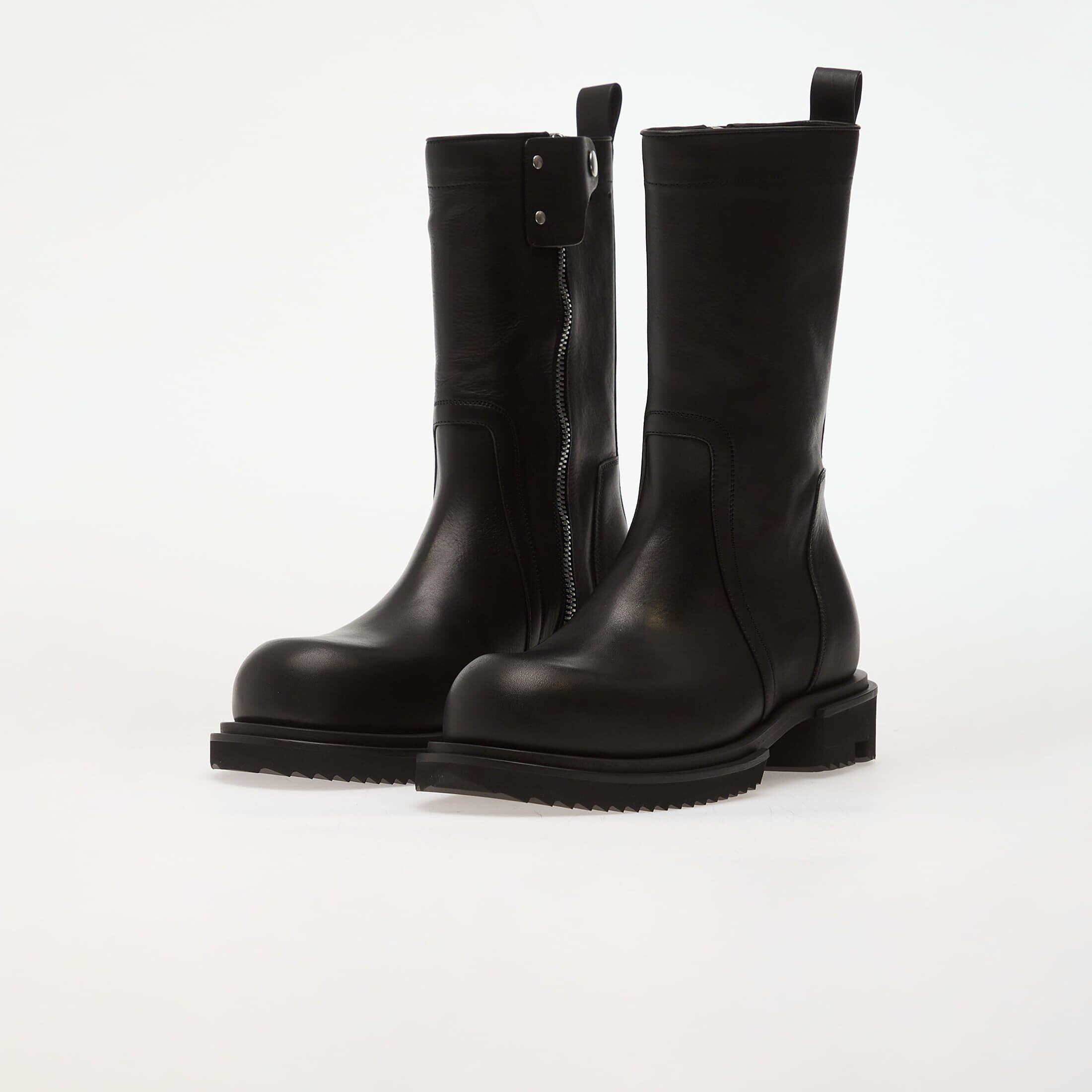 Rick Owens Обувки DRKSHDW Leather Boots - Creeper Gabe Black