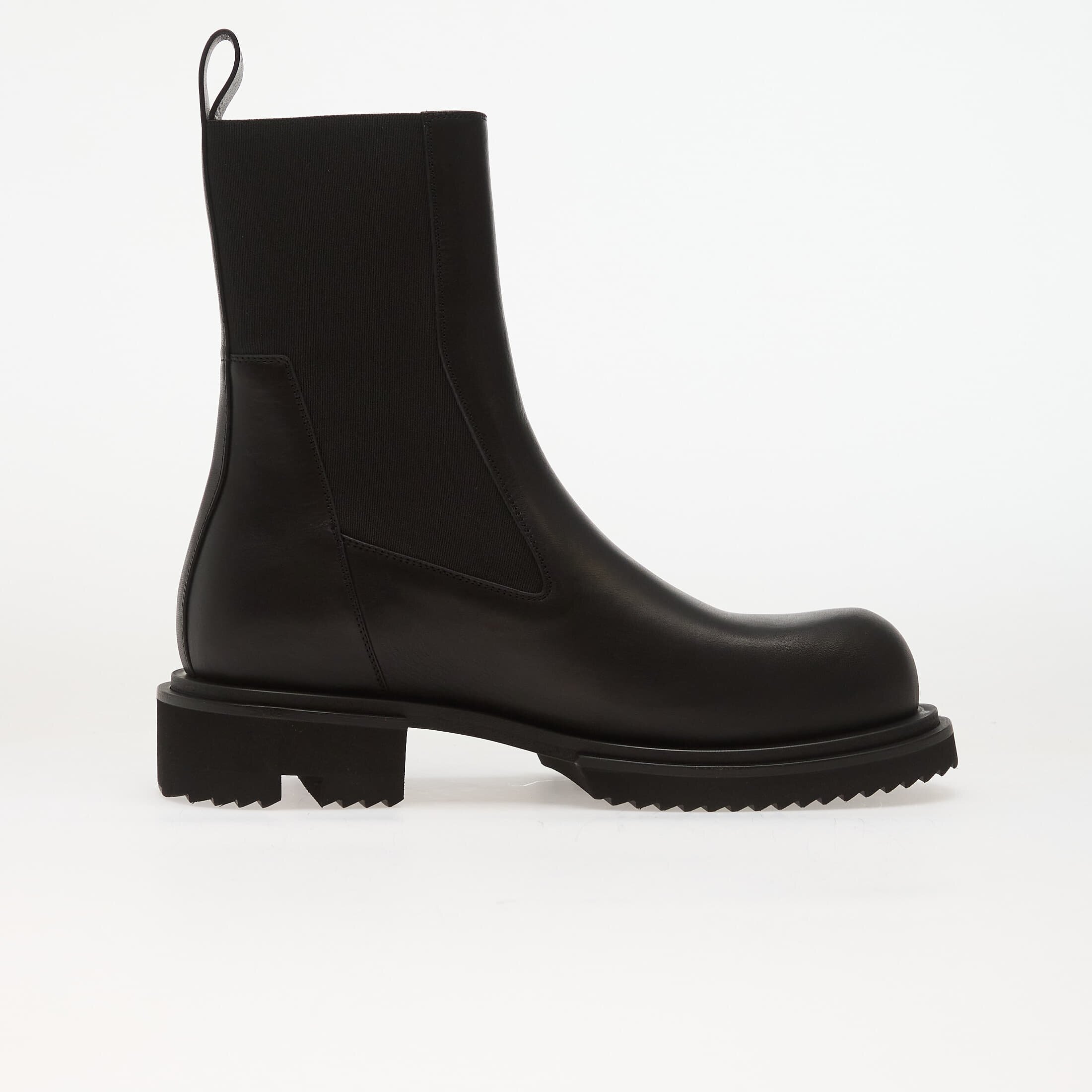 Rick Owens Обувки Leather Boots - Beatle Gabe Black
